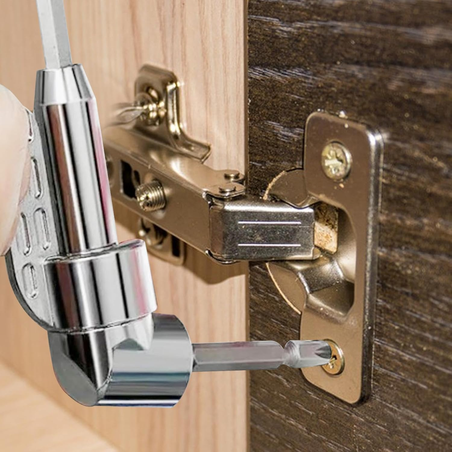 Acunny Right Angle Drill, 90 Degree Drill Accessory - 105&deg; Square Drill Bit Set Right Angle Screwdriver Set | Drill Accessories Power Tools Multifunctional Drill Set For - Set Long B image number 4