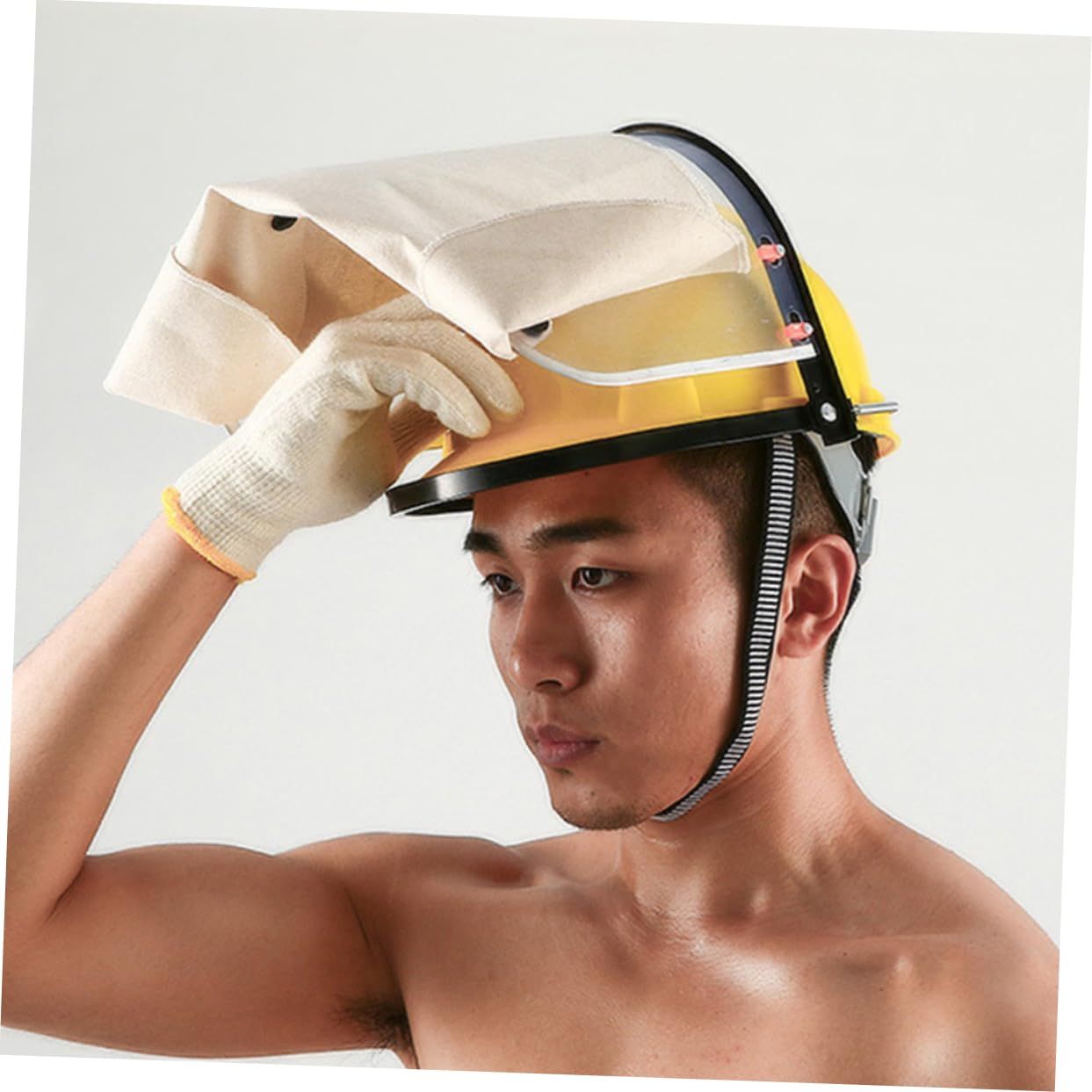 WOONEKY 1Pc Helmet Safety with Aluminum Bracket Face Guard for Helmet Easy Installation Protective for Welders and Construction Workers Anti-Dust and Anti-Splash Design image number 1