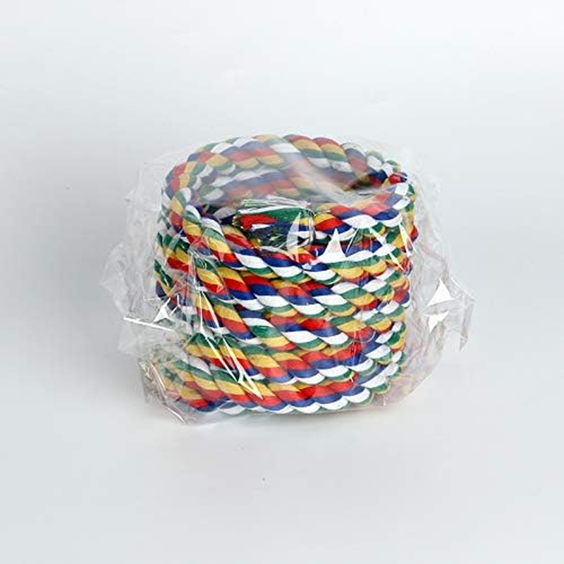 Colorful Cotton Rope Bird Perch Stand, 1Pc Pet Bird Rope Perches Parrot Cage Perch,Colorful Rotate Cotton Rope Bird Perch Stand,Bird Rope Perches Birdcage Swing Toy image number 3