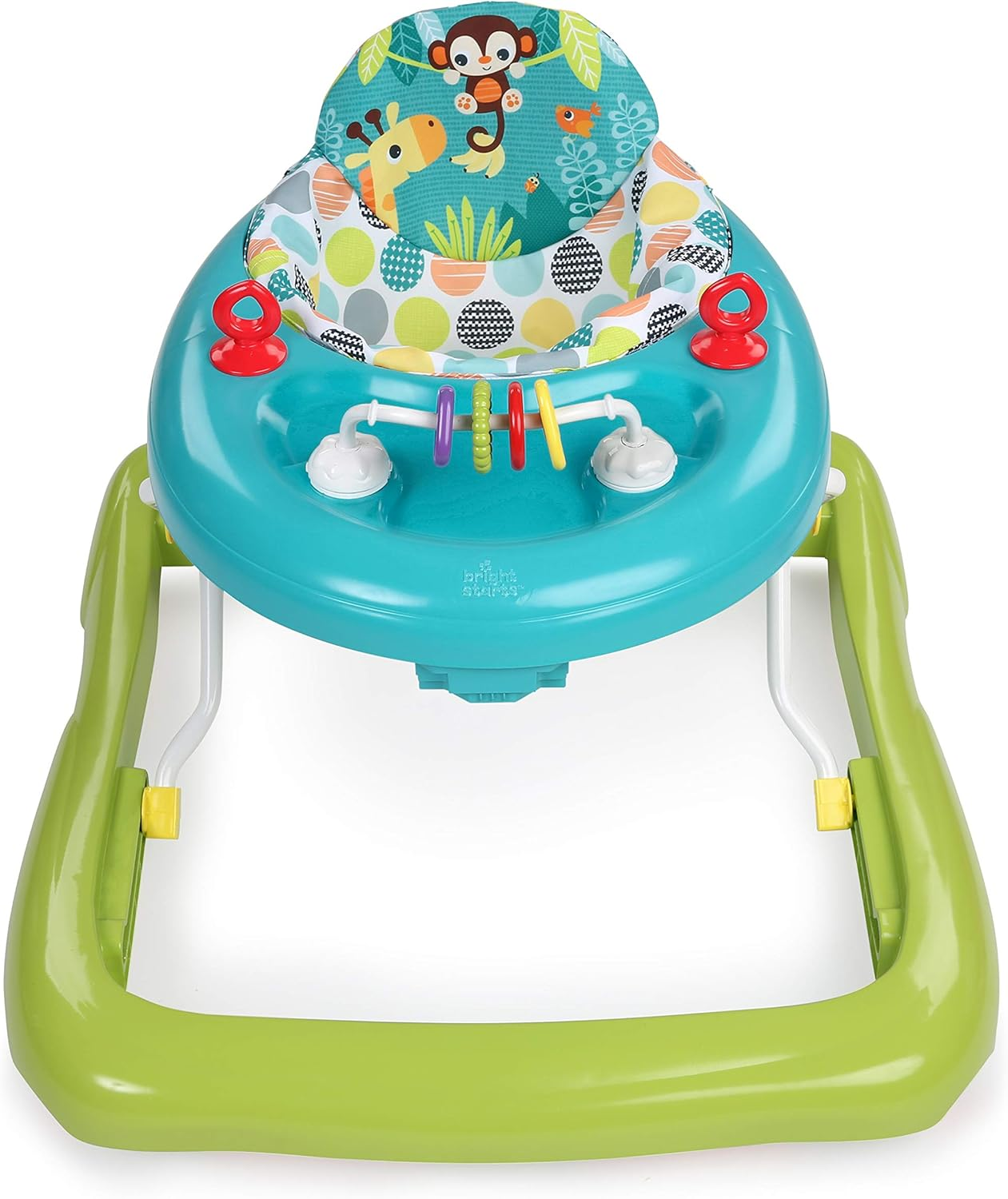 Bright Starts Giggling Safari Walker with Easy Fold Frame for Storage, Ages 6 Months +