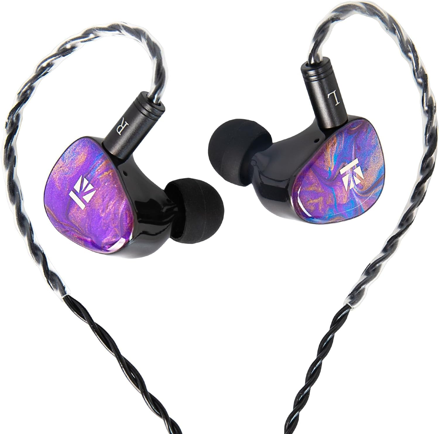 Keephifi KBEAR KB02 in Ear Monitors for Musicians,Wired IEM Earphones with 10Mm Elastic-Piece Bone Conduction&Beryllium-Plated Diaphragm DD Hybrid,Ultra Strong Bass,Dj Headphones for Stage,Vocals