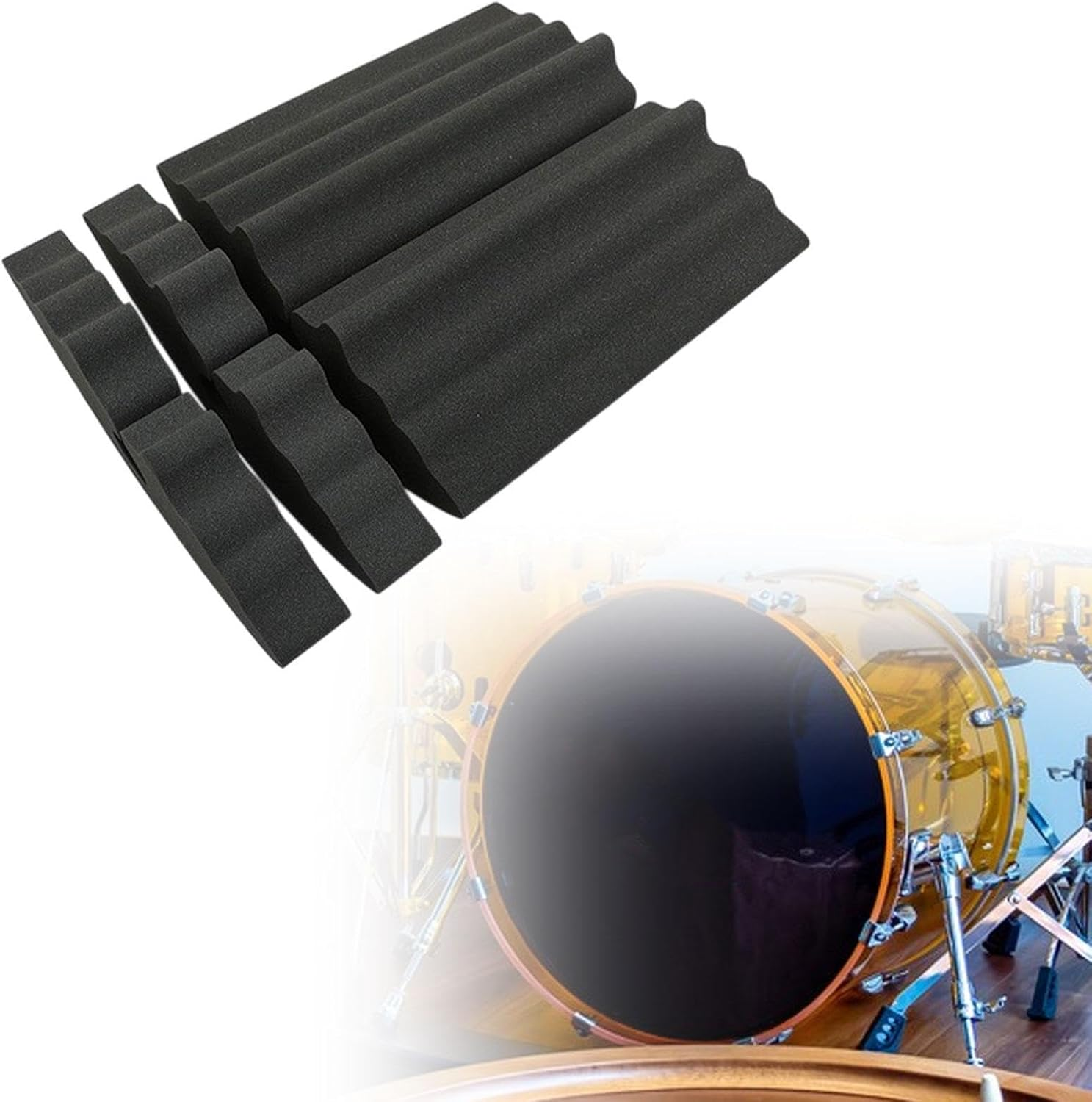 Hellery Bass Drum Muffling Pillow Easy Installation Sturdy Reusable Noise Reducering image number 4