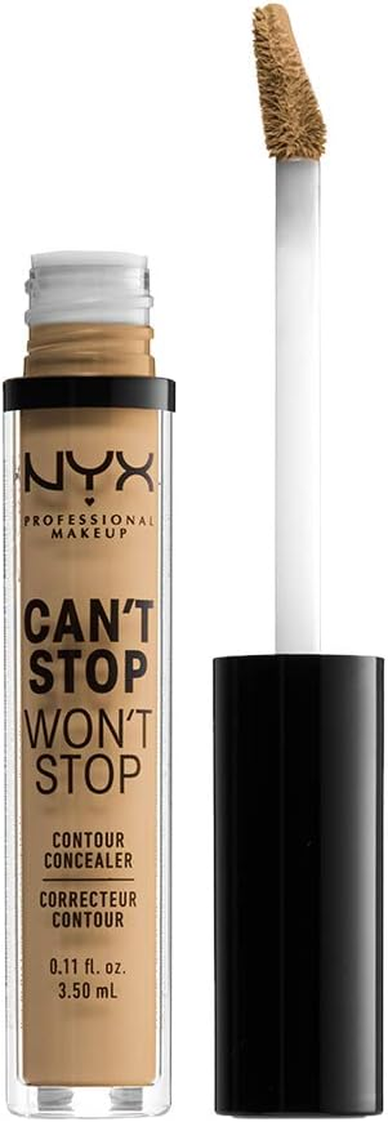 NYX Professional Makeup, Concealer, Camouflaging and Contouring, Can'T Stop Won'T Stop, 3.5 Ml, Light Ivory