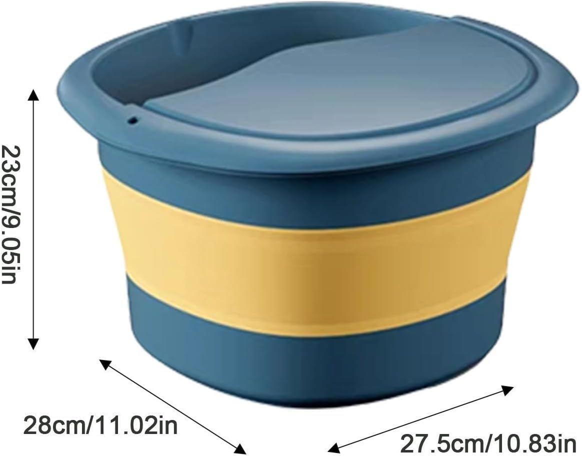 Bucket for Soaking Feet, Multi-Functional Foot SPA Basin with No Deformation, Home SPA Supplies for Feet Bath, Washing Face, Washing Towels, Washing Clothes, Toiletries Storage Puchen - Green image number 5