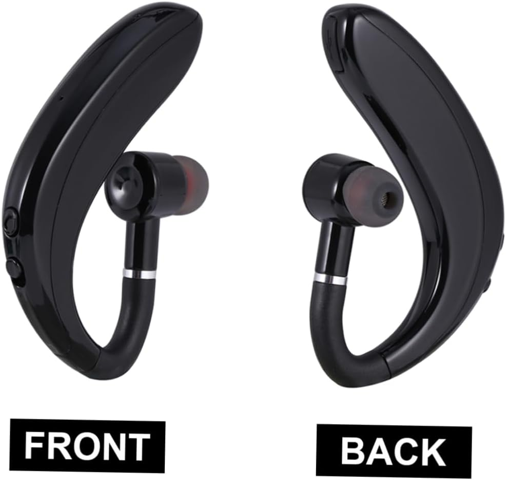 FUNNETOYU Wireless Earphone Single-Side Earbud with Long Battery Life for Driving and Workout, Wireless Earpiece in Sleek Black, Business Wearable Wireless Headset