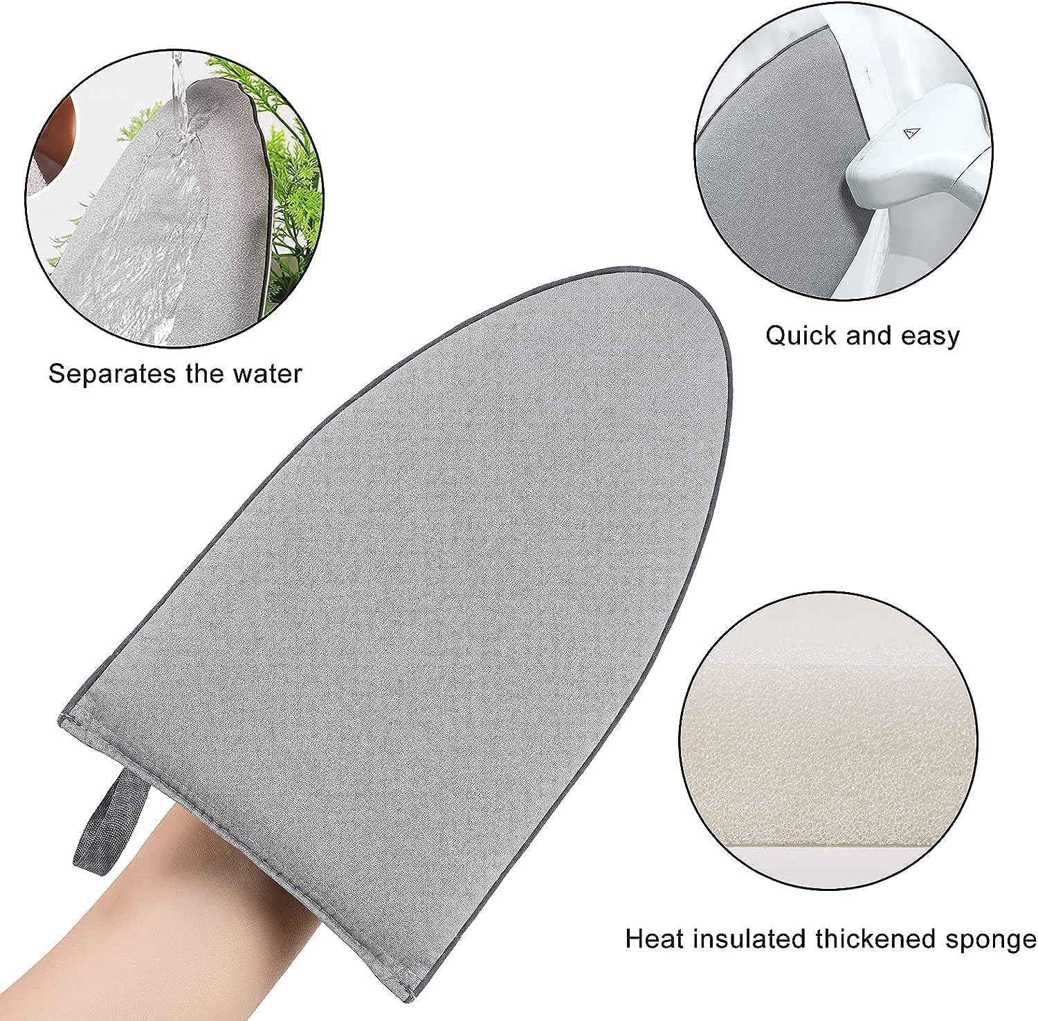 TCOTBE Garment Steamer Ironing Gloves anti Steam Glove Heat Resistant Garment Steamer Mitt, Accessories for Clothes image number 5