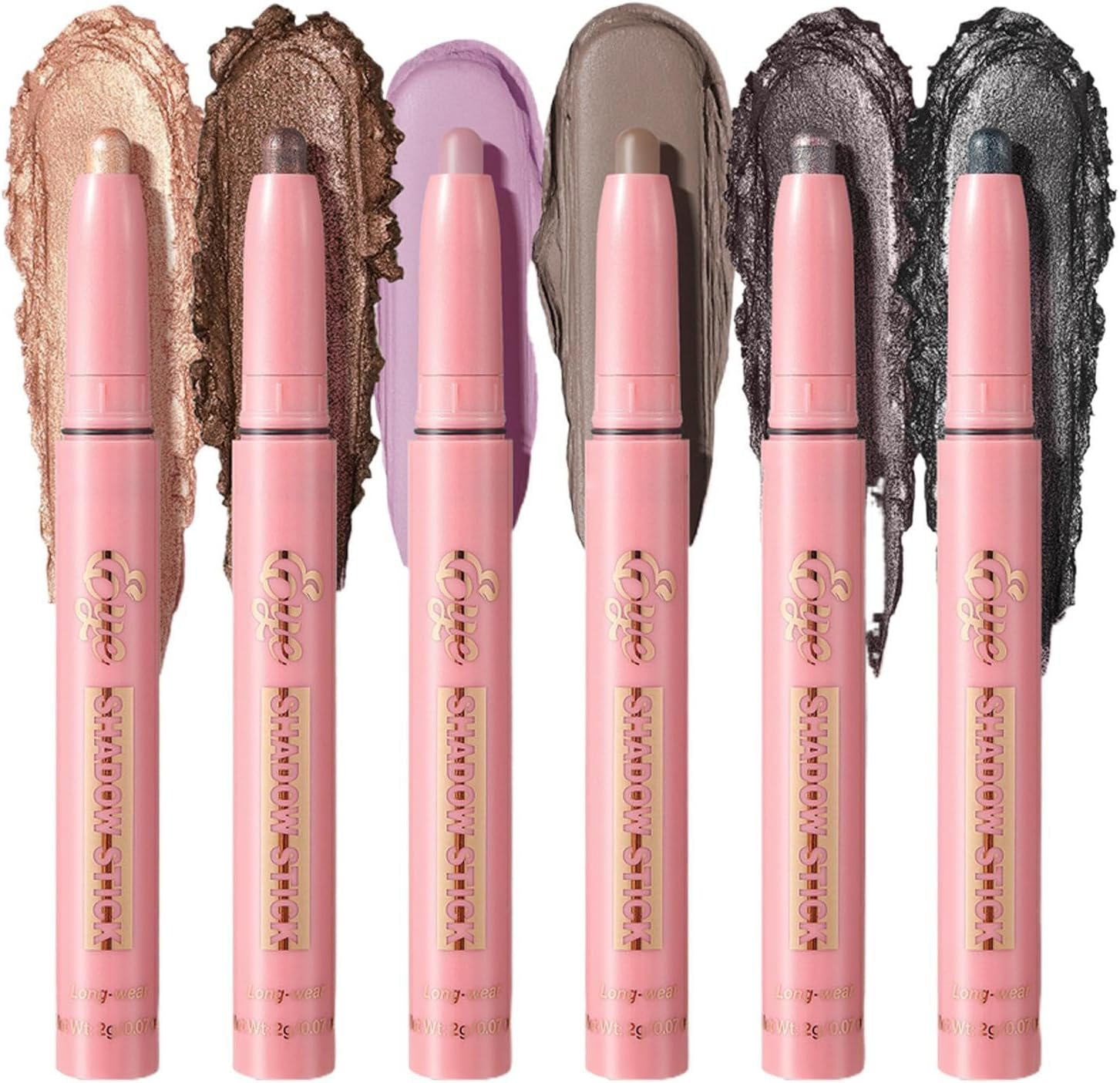 Cream Eyeshadow Shimmer Stick,Brightener Eyeshadow Pencil Crayon | Smudgeproof Eye Shadow Make up Pencil for Women Friends Family Coworkers Daughters image number 6