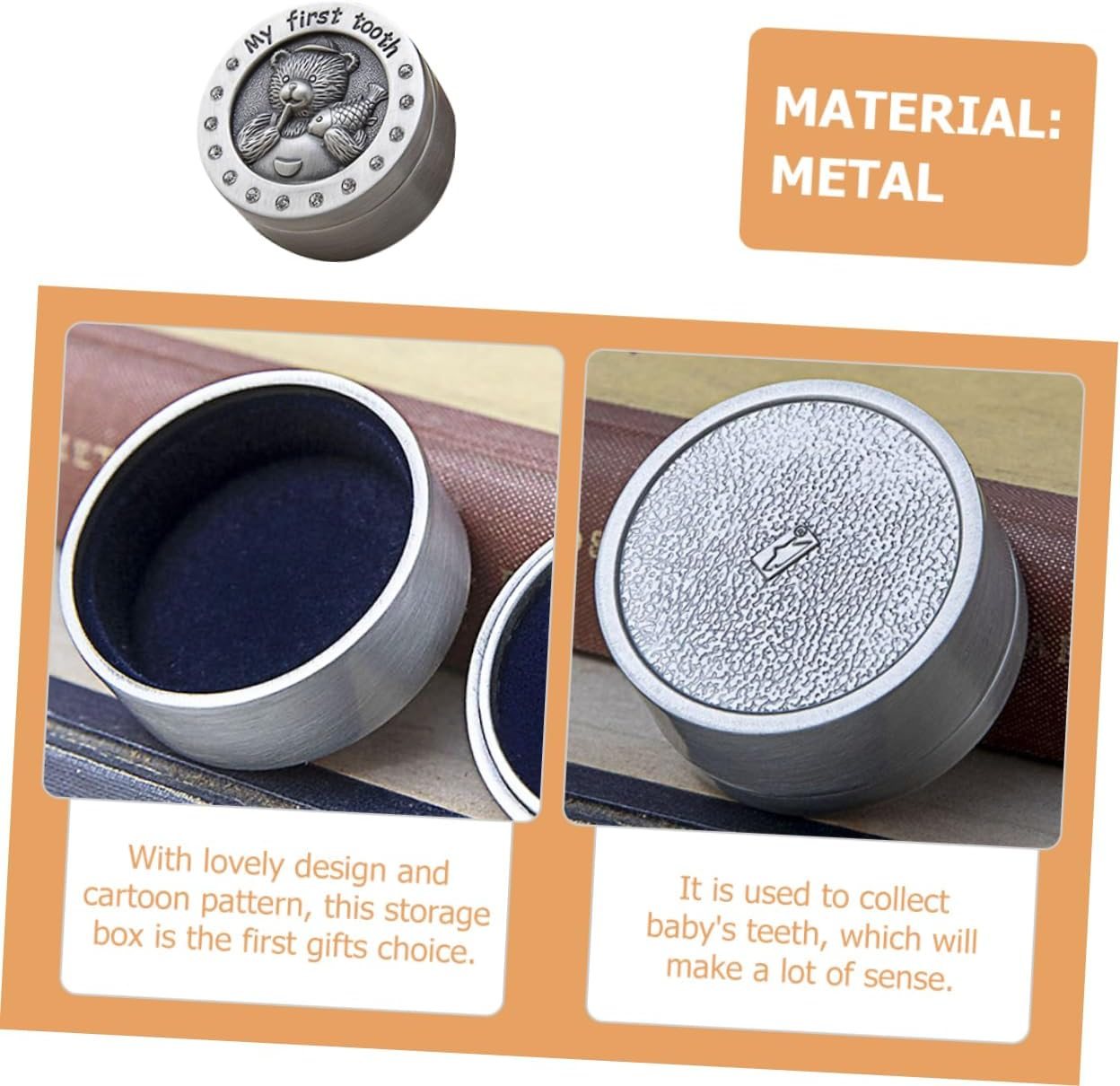 VANZACK and Girls Tooth Collection Organizer Deciduous Tooth Storage Box for Boy Girl Keepsake image number 3