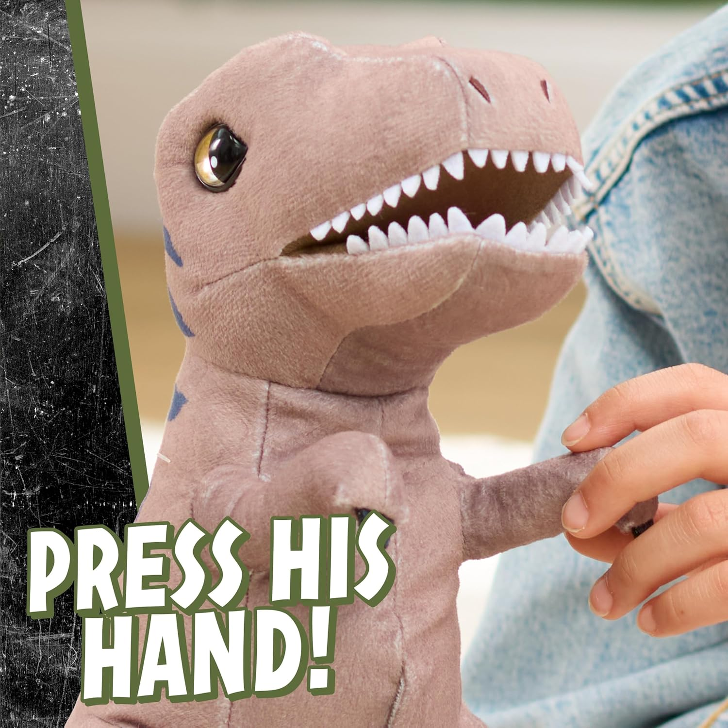 Jurassic World Rebirth Roaring T. Rex, 10.5 Inch Interactive Plush Dinosaur Toy, Boys and Girls Ages 3 and Up image number 5