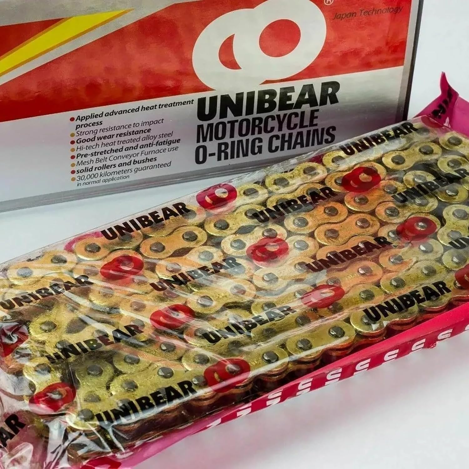 TDR 530 O-Ring 120L Gold Motorcycle Drive Chain Durable Rivet Link High Strength