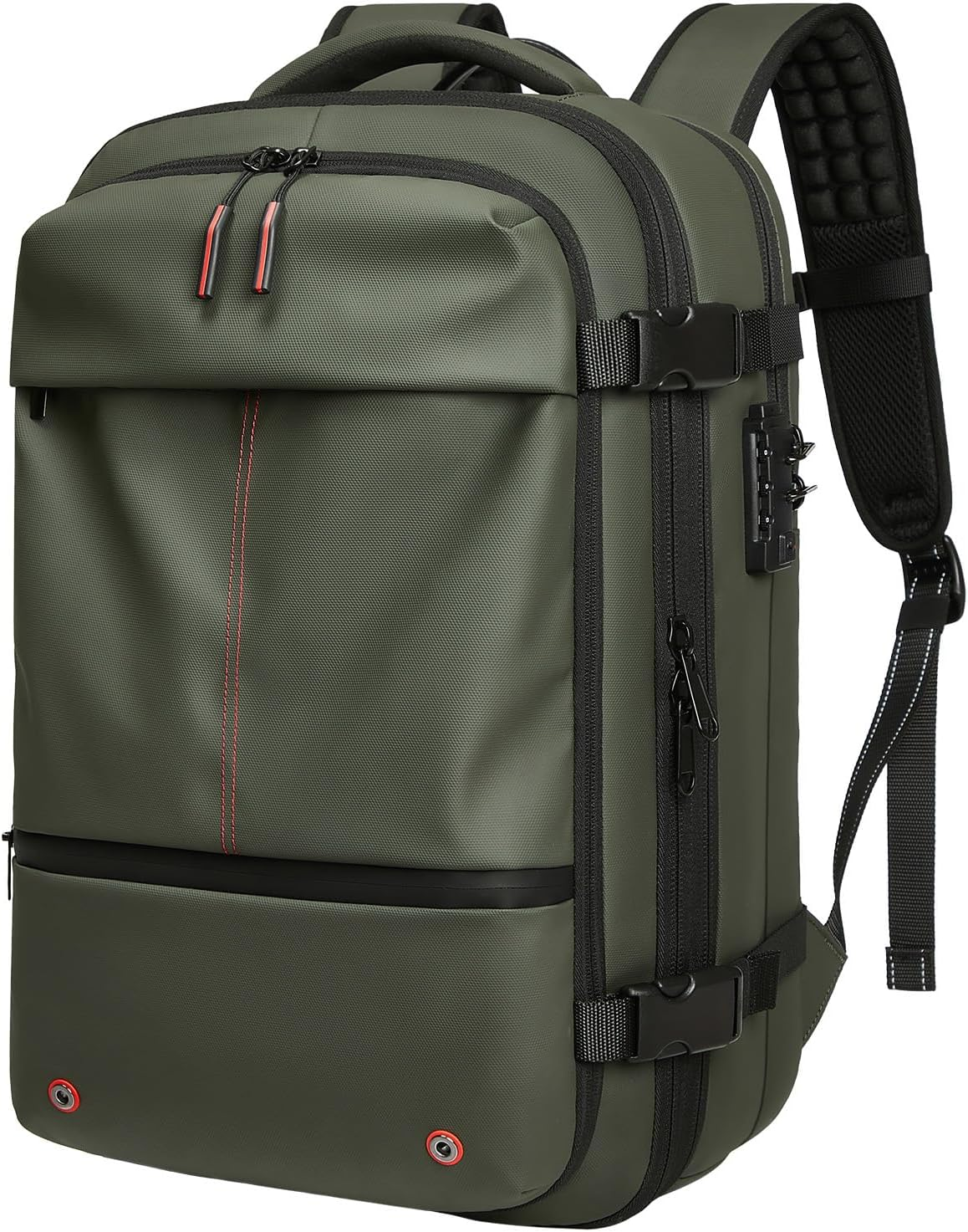 Vacuum Backpack Travel, 25L to 60L Expandable Travel Backpack, Water Resistant Vacuum Seal Compression Backpacks for Men Women, Carry on Back Pack for 17In Laptop, Business