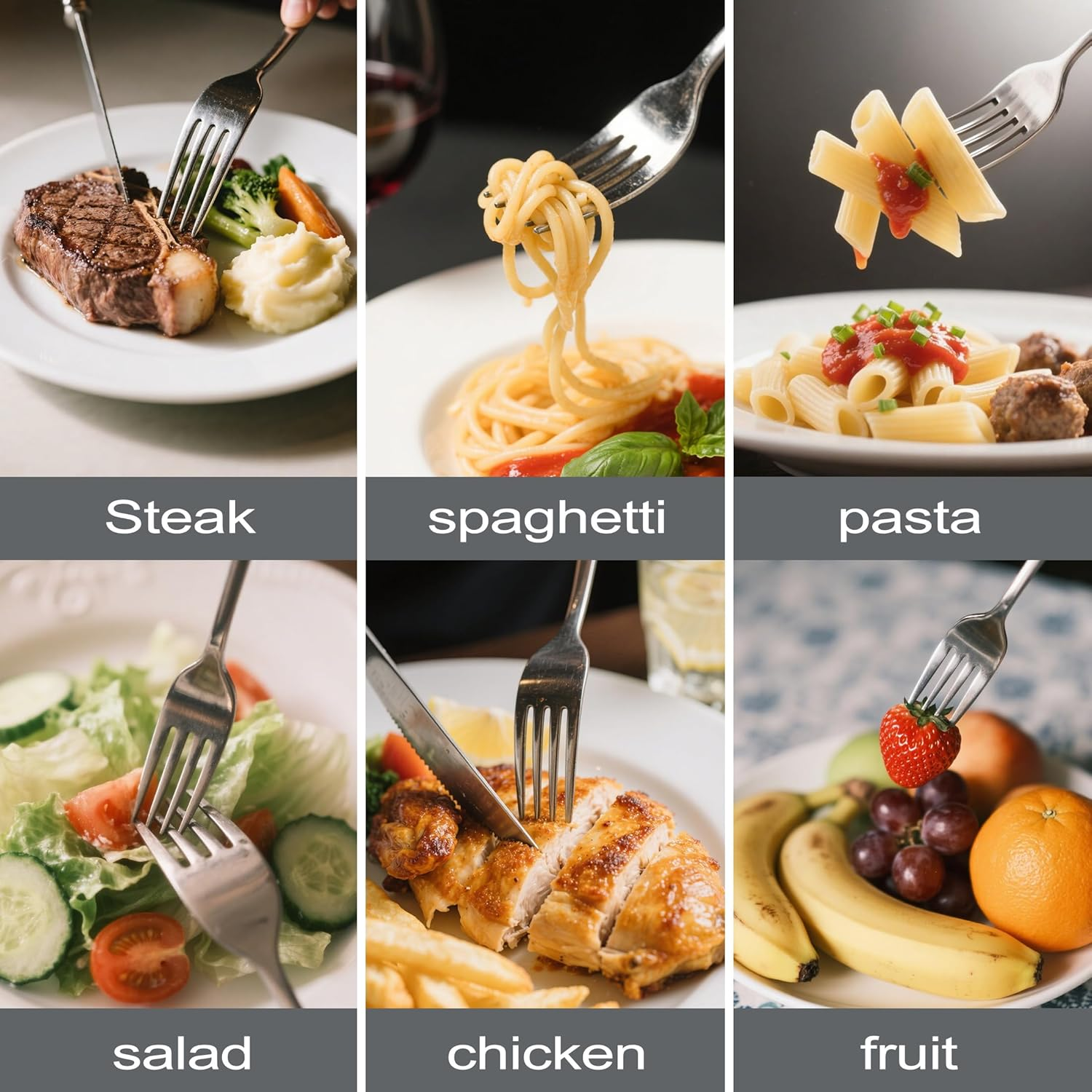 BEWOS 24-Piece Stainless Steel Fork Set - 8.1 Inch (20.7Cm) Mirror Polished Forks, Sturdy & Long-Lasting, Dishwasher-Safe, a Comfortable-Grip Fork Set Is Ideal for Homes, Restaurants or Canteens image number 4