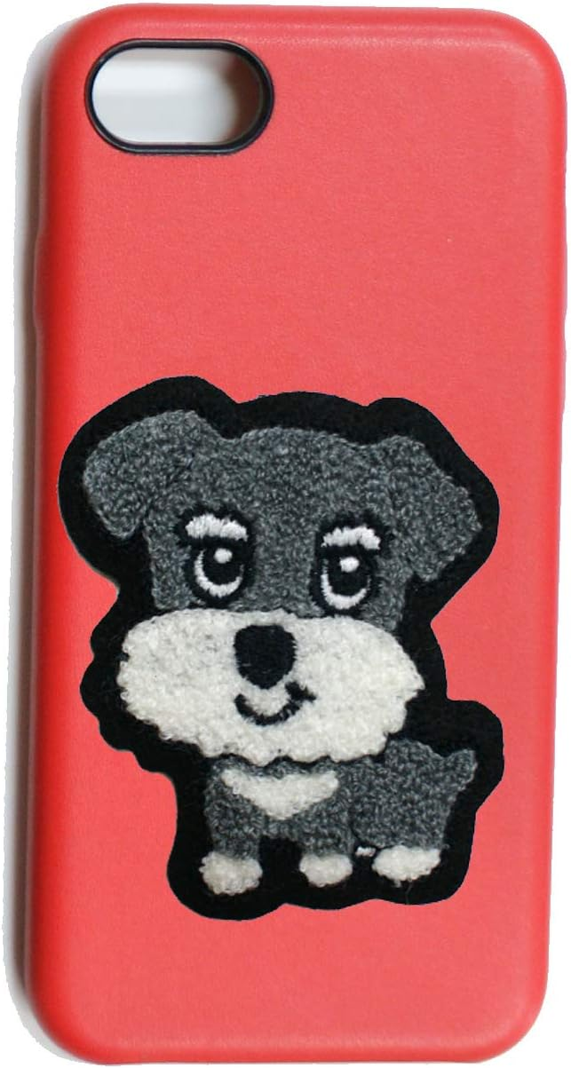 Sea (Shih) Dog Leather Smurpho Case for Iphone7+/8+ Schnauzer Red image number 1