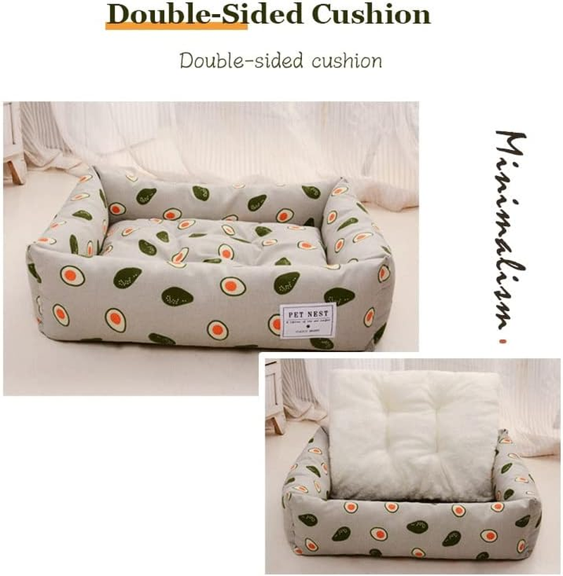 Dog Bed Mattress Waterproof Dog Bed Large Small Dog Bed Lounge Sofa 115 * 85CM Washable Dog Pillow Mattress with Water Resistant Oxford Fabric for Dog Crate (Color : A, Size : L (60Cm*50Cm))