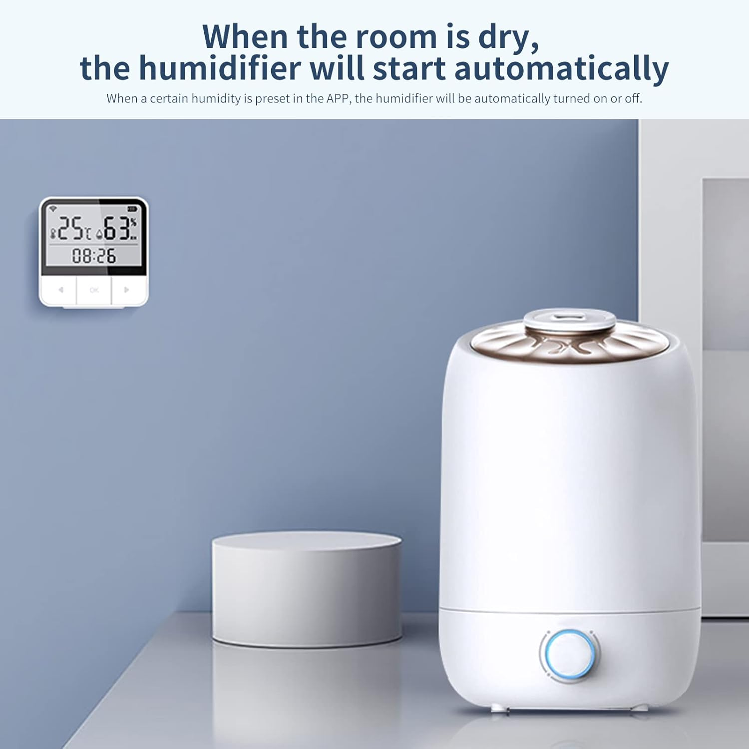 Smart Digital Temperature Humidity Sensor, Hygrometer, Thermometer with APP Control for Home Office Wine Cellar, Real-Time Monitoring, Linkage Equipment Adjustment image number 3