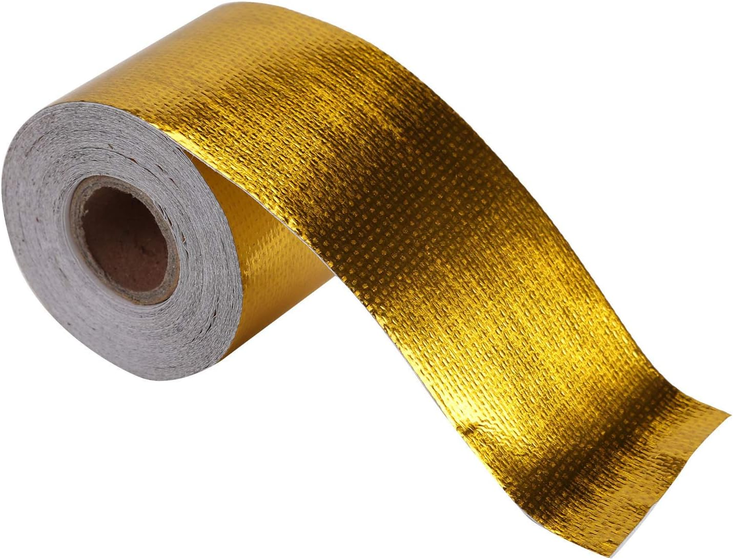 Riloer Heat Protection Tape, Gold Foil Adhesive Tape, High Temperature Heat Shield Tape, Protective Tape for Car Oil Pipe Vapour Pipe, 9 M X 5 Cm image number 4