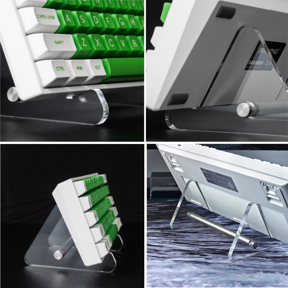 1Pcs 1-Tier Colorful Acrylic Keyboard Display Stand, Mechanical Keyboard Display Stand Keyboard Holder, Acrylic Stand Storage Stands for Mechanical Keyboard image number 4