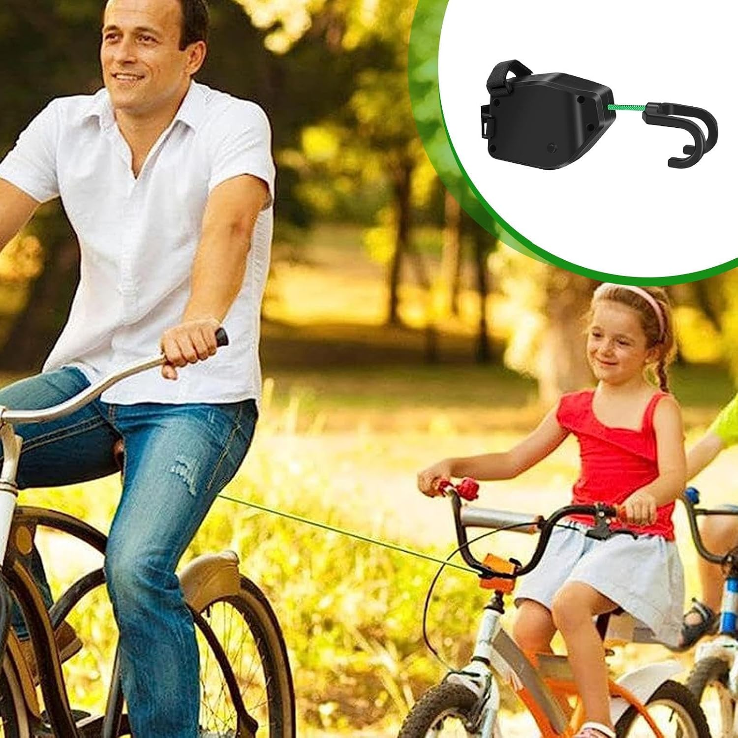 Gupcaqosjw Retractable Bike Tow Rope | Cycling Pull Strap for Children | Portable Mountain Bike Parent-Child Pull Traction Rope for Outdoors image number 5