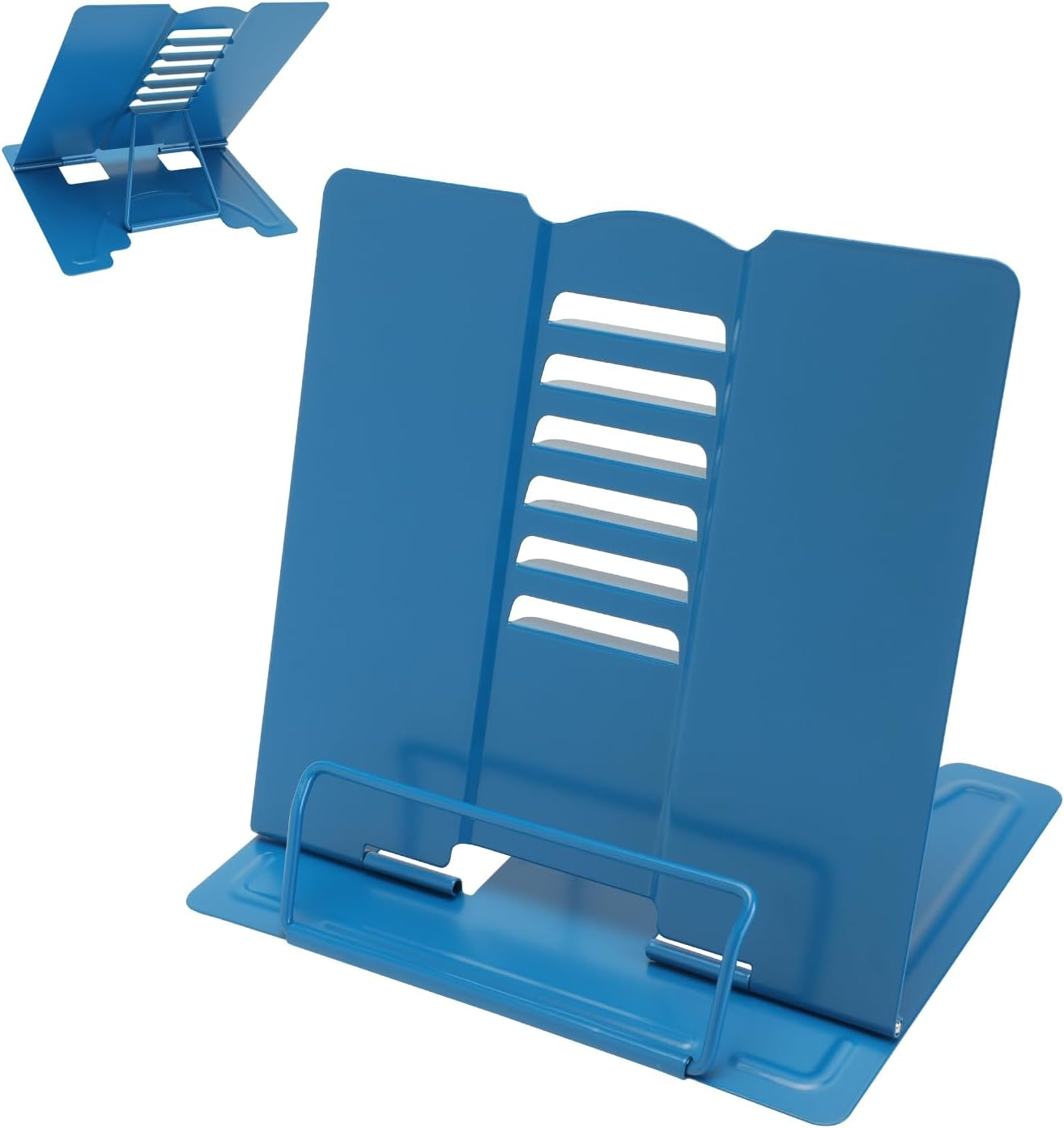 Metal Book Stand Book Holder Book Stand for Reading Adjustable Book Holder for Reading (Full Grey)