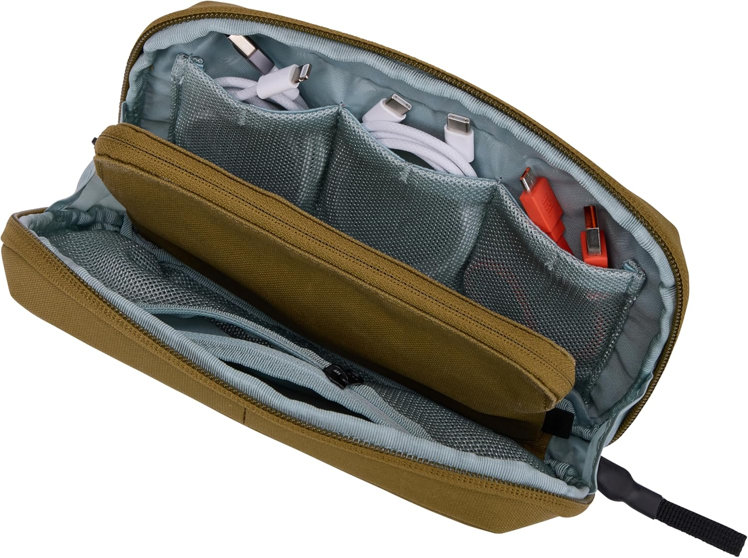 Thule Aion Travel Organizer - 2-In-1 Pouch Includes Travel Wallet and Electronics Bag - RFID Blocking Zipper Pouch - Internal Pockets to Stay Organized - 100% Recycled Waxed Pfc-Free Fabric image number 2