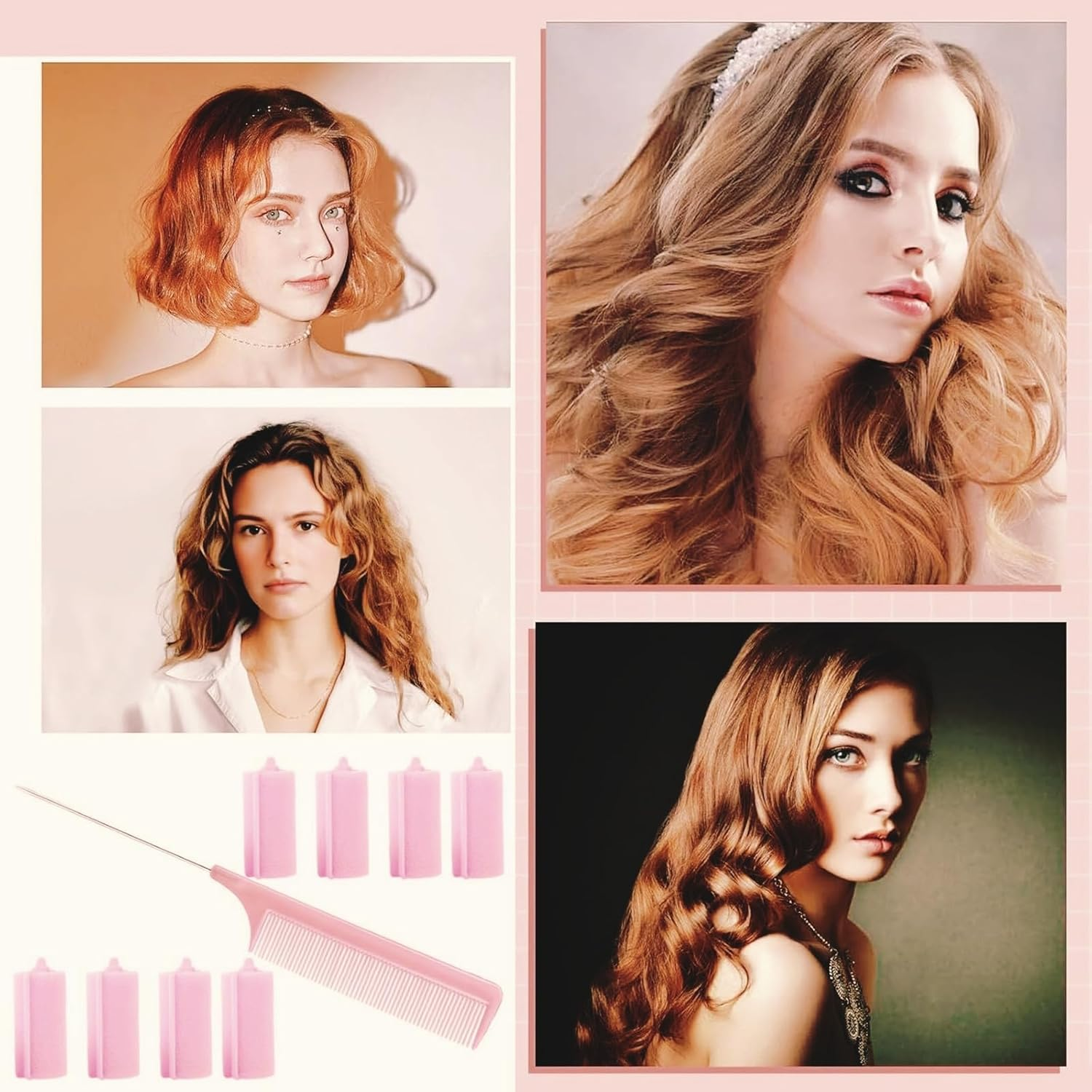 Perfect Your Styling - Pack of 25 Overnight Foam Curlers for Hair and Beard, No Heating Required, Excellent Quality and Reusable