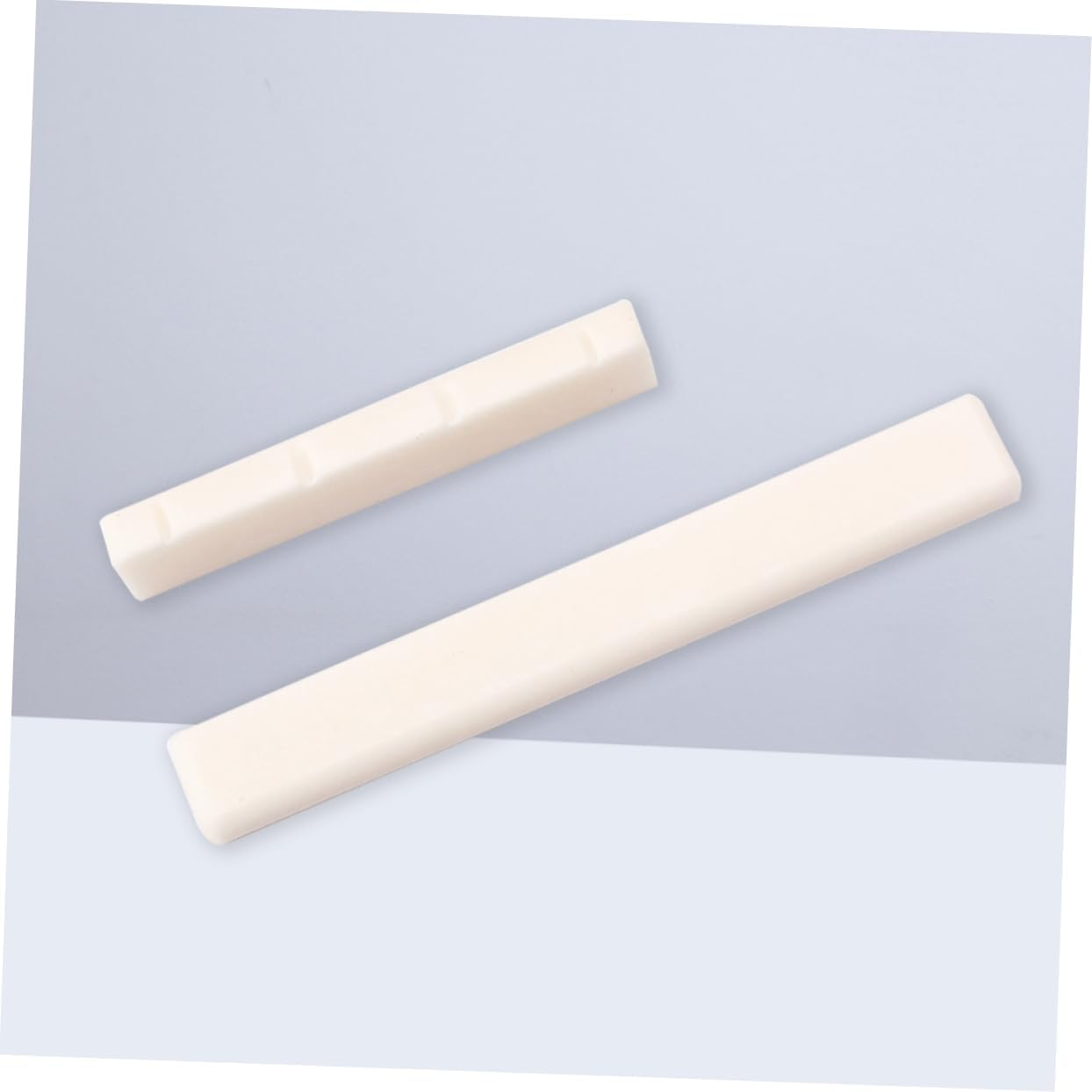 Bone Ukulele Bridge Saddle and Nut Set for 4-String Acoustic Ukulele, Cow Bone Material, Pre-Slotted Design, Musical Instrument Accessory for String Replacement and Sound image number 4