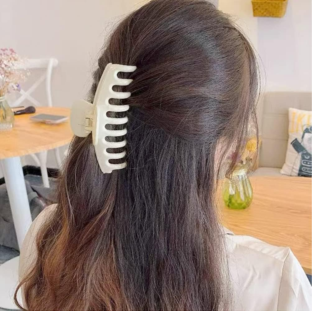 Hair Clips, Large Hair Claw Clips, Hair Pins, Hair Accessories for Women Girls Ladies Kids, Creamy White image number 6