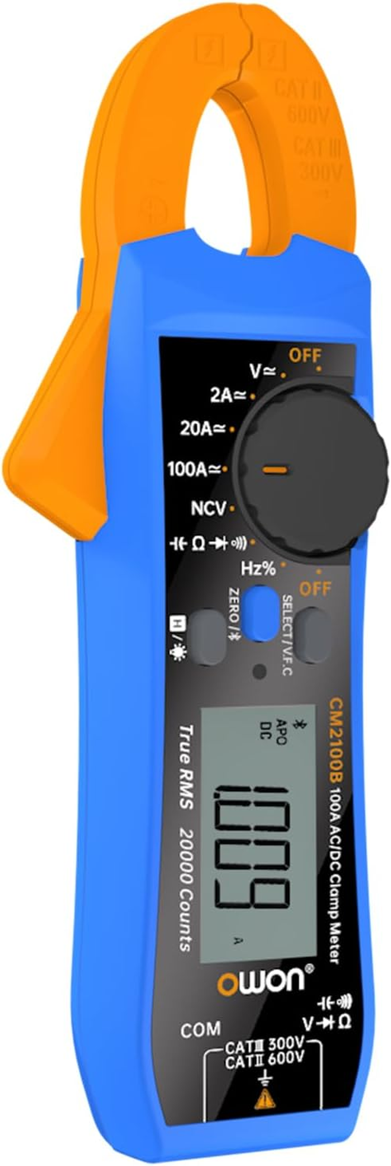 OWON CM2100B Bluetooth Mini Digital Clamp Meter 100A AC DC Current Voltage True RMS Pliers Ammeter Resistance, Capacitance, Diode Tester Multimeter image number 6