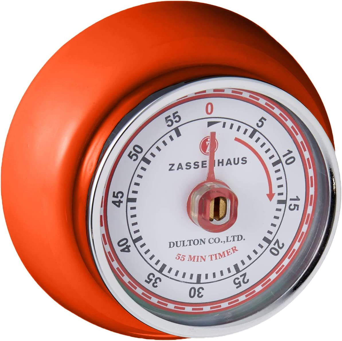 Zassenhaus Enameled Steel Speed Kitchen Timer with Magnet, Orange, 7 Cm Diameter X 3 Cm Height - Carbon image number 7