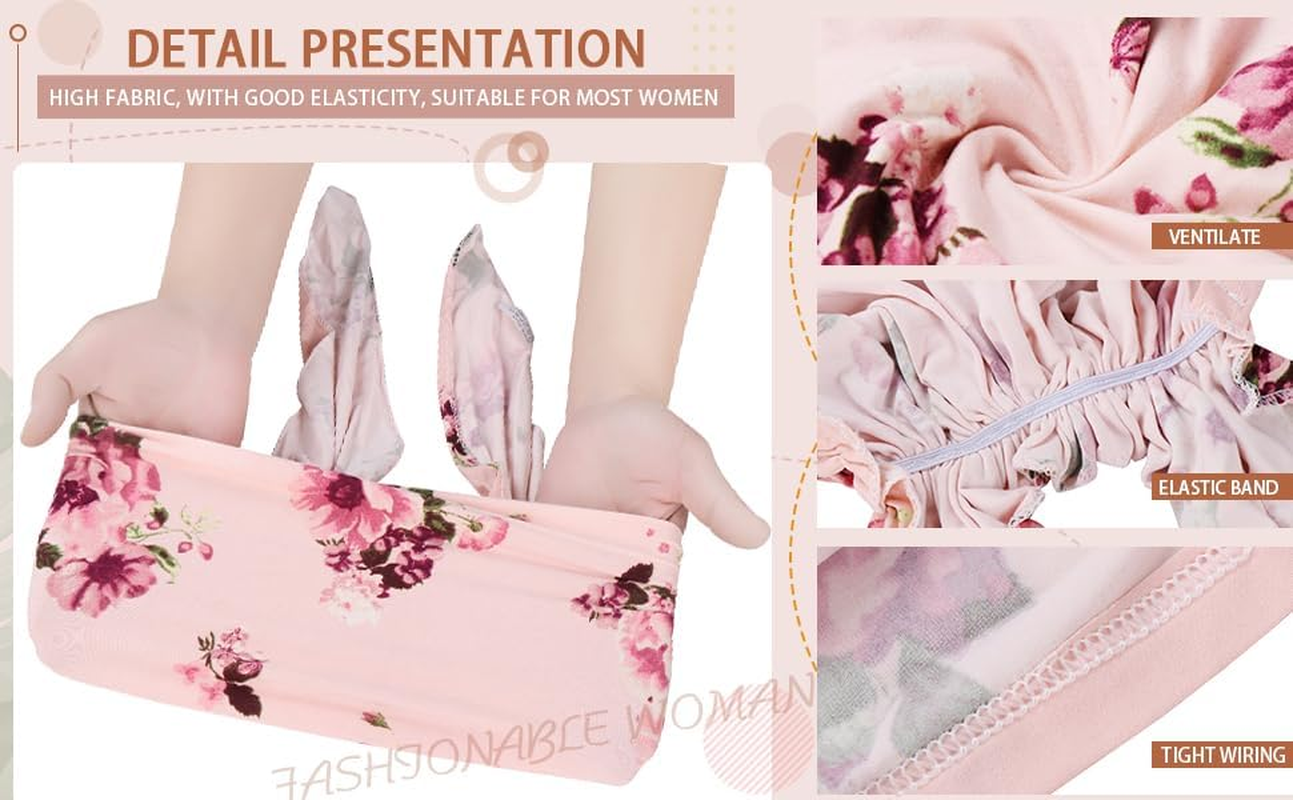 Fxhixiy Pre-Tied Bandana Turban Hat Chemo Cancer Headscarf Headwraps Headwear for Women Hair Cover Hat image number 7