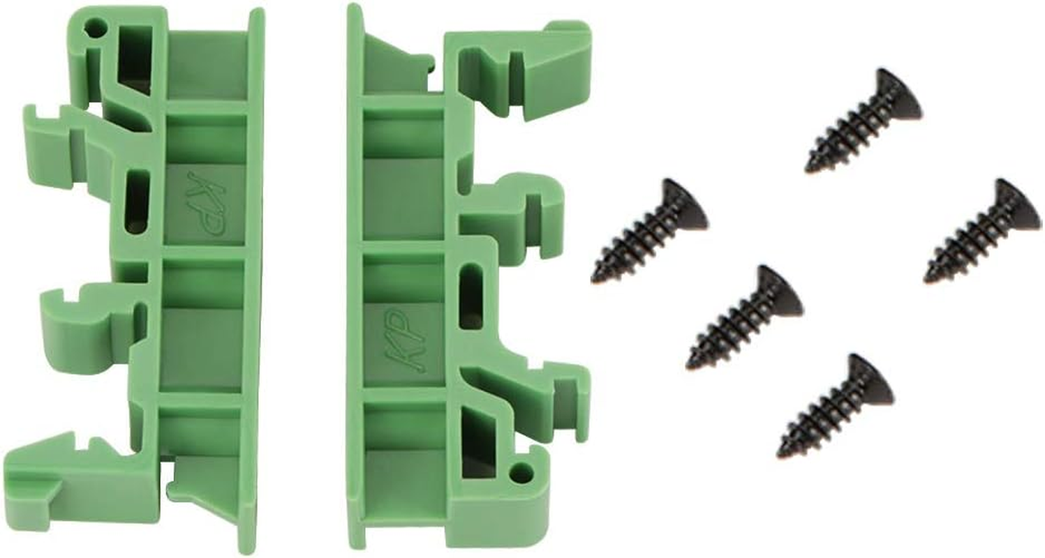Joyzan Din Rail Bracket, Mounting Adapter Circuit Board Bracket PCB Holder Secure Hold C45 Carrier Clip Slotted Terminal Stopper Blocks for Electronic Switching Devices Breaker Relay Electrical image number 5