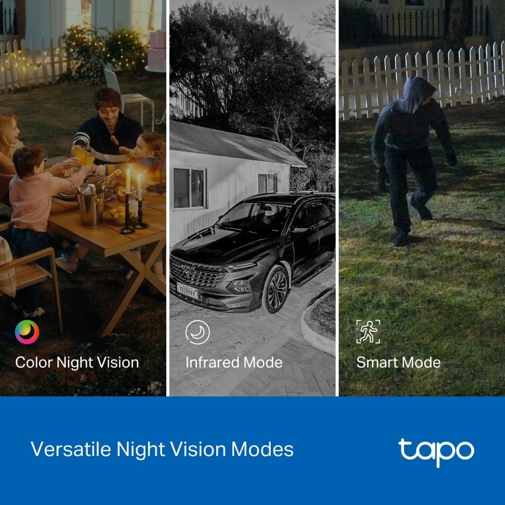 Tapo Tp-Link Indoor/Outdoor Dual Lens Pan/Tilt Security Camera, 2K 3MP, Synchronised Smart Tracking, 360&deg;, Wide-Angle & Telephoto Lens, One-Tap Smart Focus, Night Vision, Free Detection (Tapo C246D) image number 3