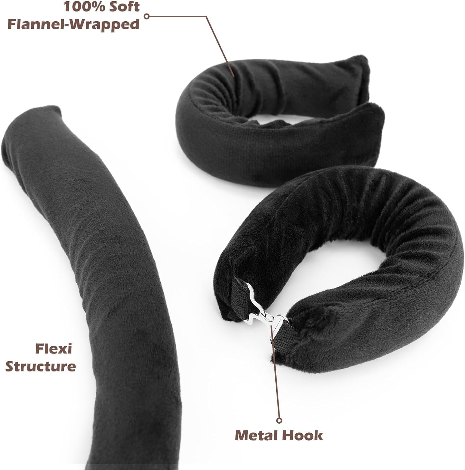 Jumbo Heatless Hair Curlers for Long Hair,H HOME-MART Overnight Wavy Hair Curlers Blowout Rods Heatless Curls Curling Headband No Heat Hair Rollers for Long Hair Volume Blow Out Women (Pink with Silk Head Scarf, One Size) image number 2