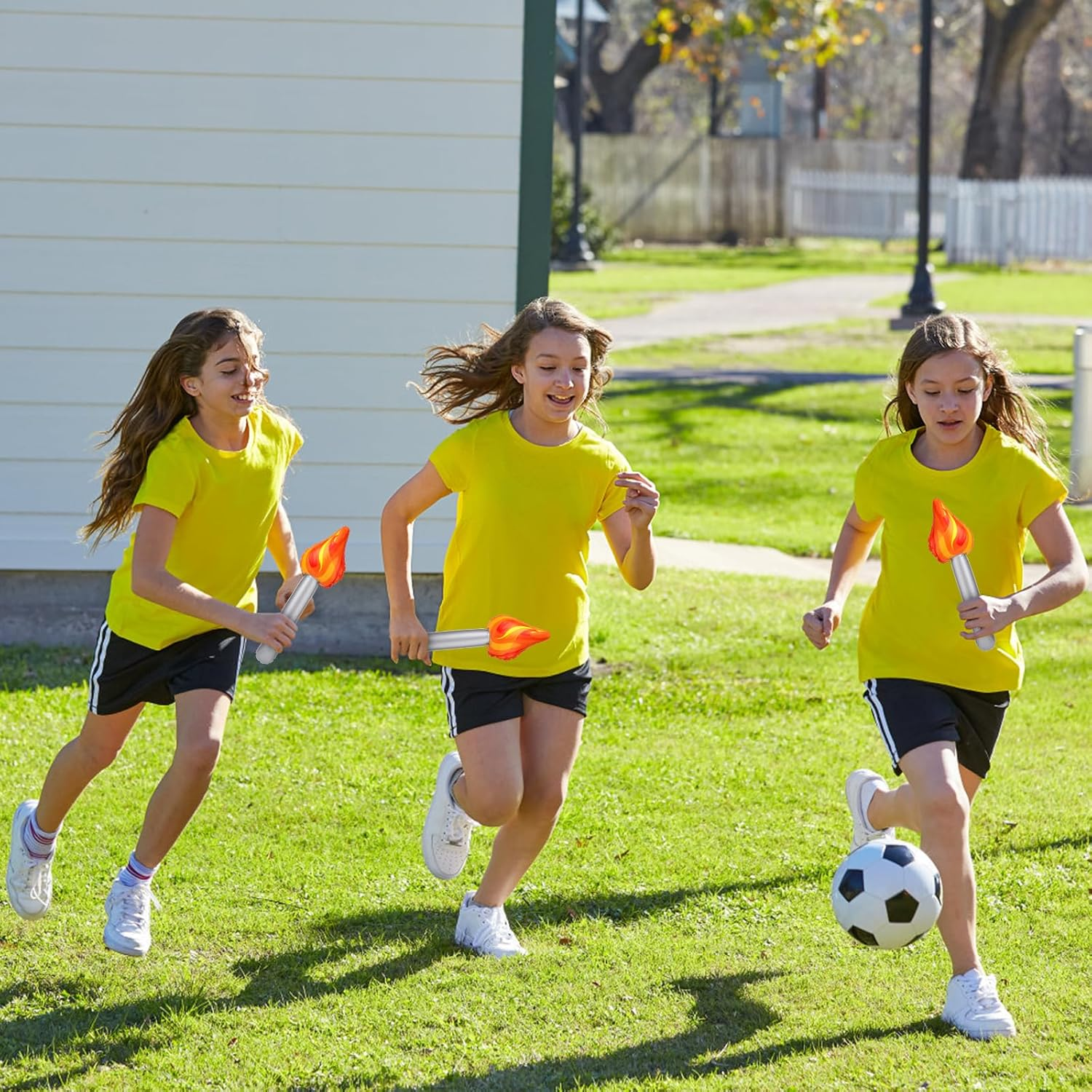 PEUTIER 3Pcs Inflatable Torch Toy, Torch Prop Inflatable Torch Toy for Games Competition Party Decorations Halloween Medieval Cosplay Sports image number 1