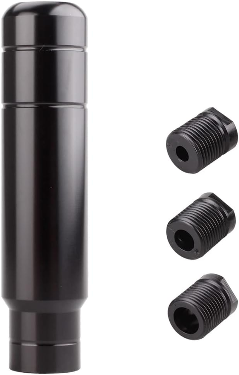 BARTOO Aluminum Alloy Heavy Weighted Shifter Knob, 5" Auto Gear Shift Knob, Car Gear Lever Stick Shifter Handle,With 3 Threaded Adapters M8 M10 M12,Fit Most Automatic Manual Vehicle (Blue)