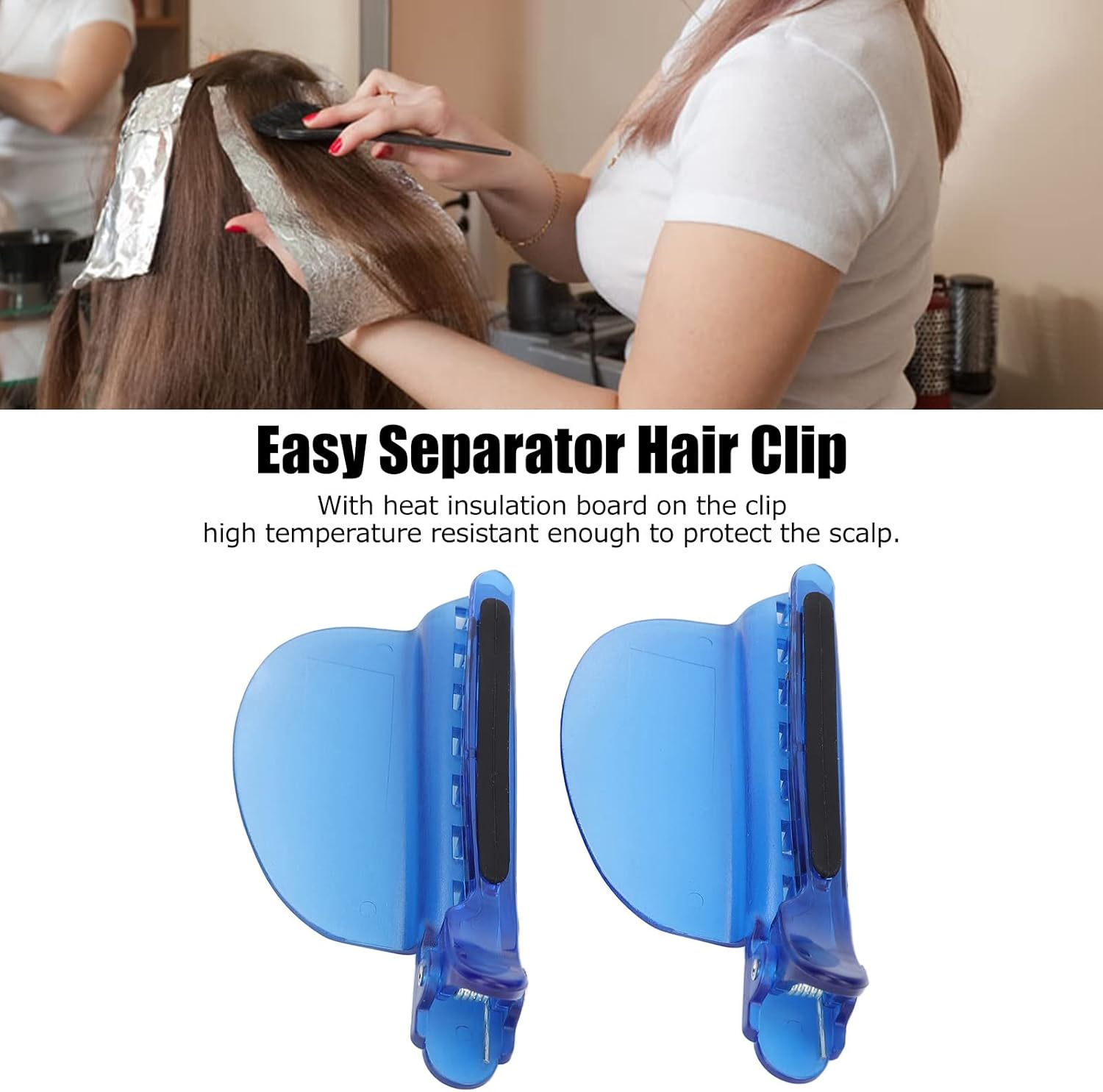 2PCS Hair Sectioning Clips, Heat Insulation Clip Set, Easy Speed Separator image number 6