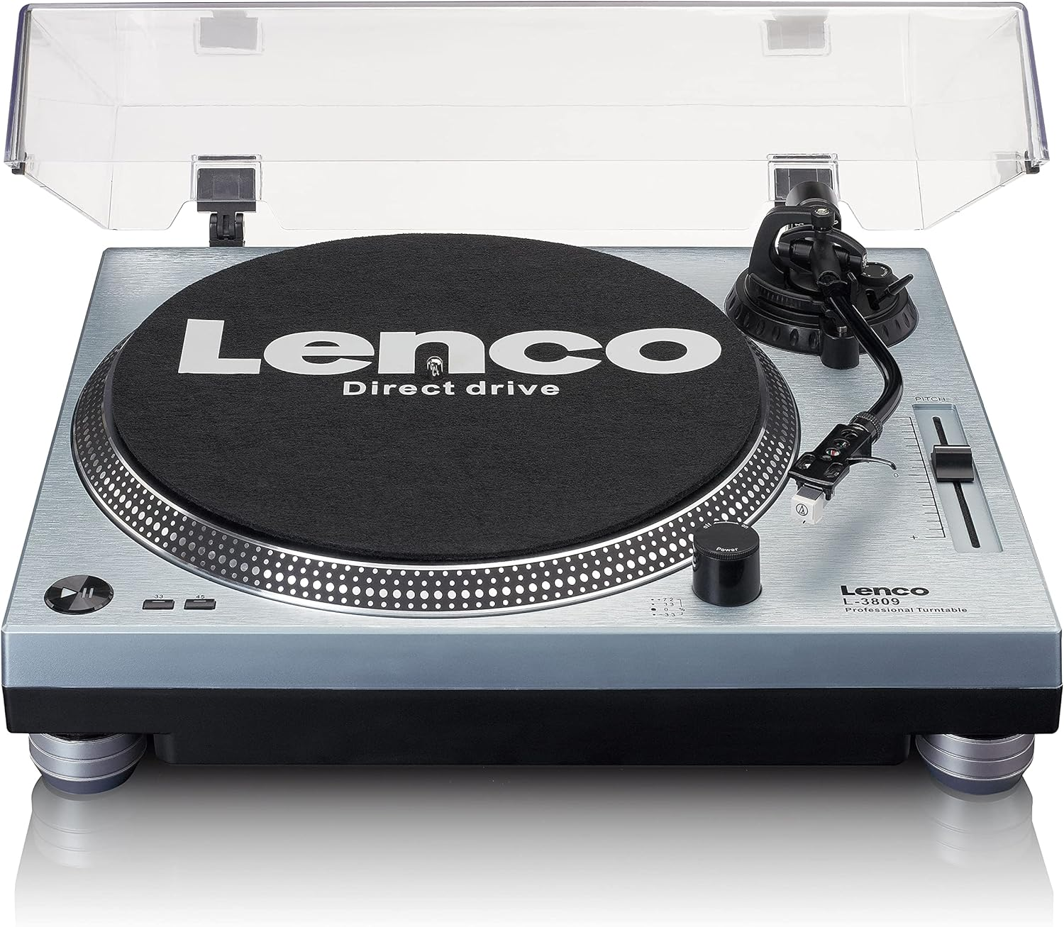 Lenco Direct Drive Turntable with USB/PC Encoding, Metallic Blue image number 5