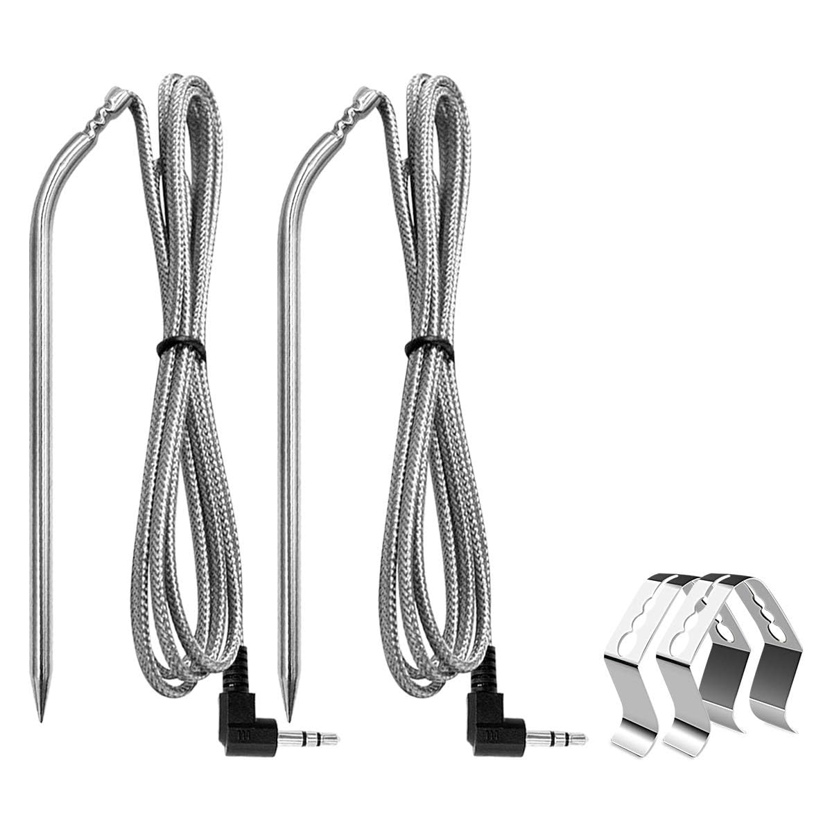 2 Pack Replacement Part for Camp Chef Meat Probes, Smoker Grill Temeprature Sensor, Pellet Grills Accessories with Stainless Steel Probe Clip 2Pc image number 6
