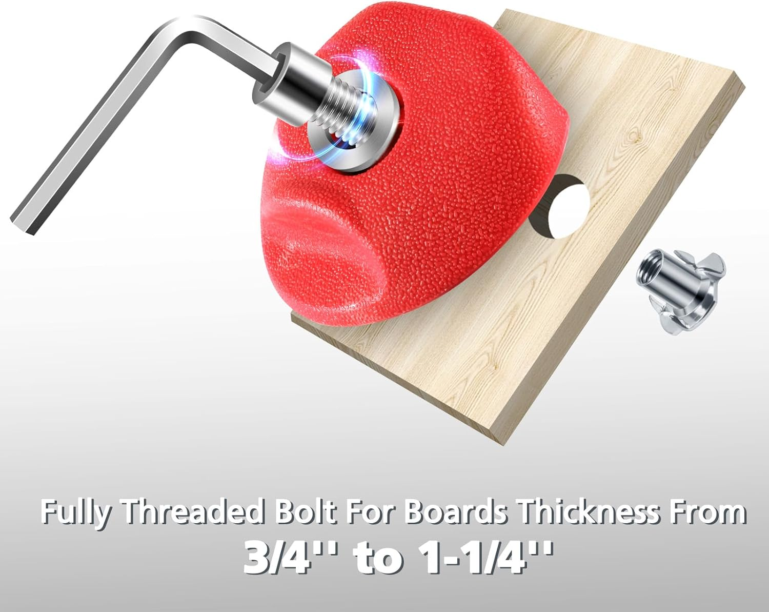 TOPNEW 32 Rock Climbing Holds Multi Size for Kids, Adult Rock Wall Holds Climbing Rock Wall Grips for Indoor and Outdoor Playground Play Set - Includes 2 Inch Mounting Hardware image number 1