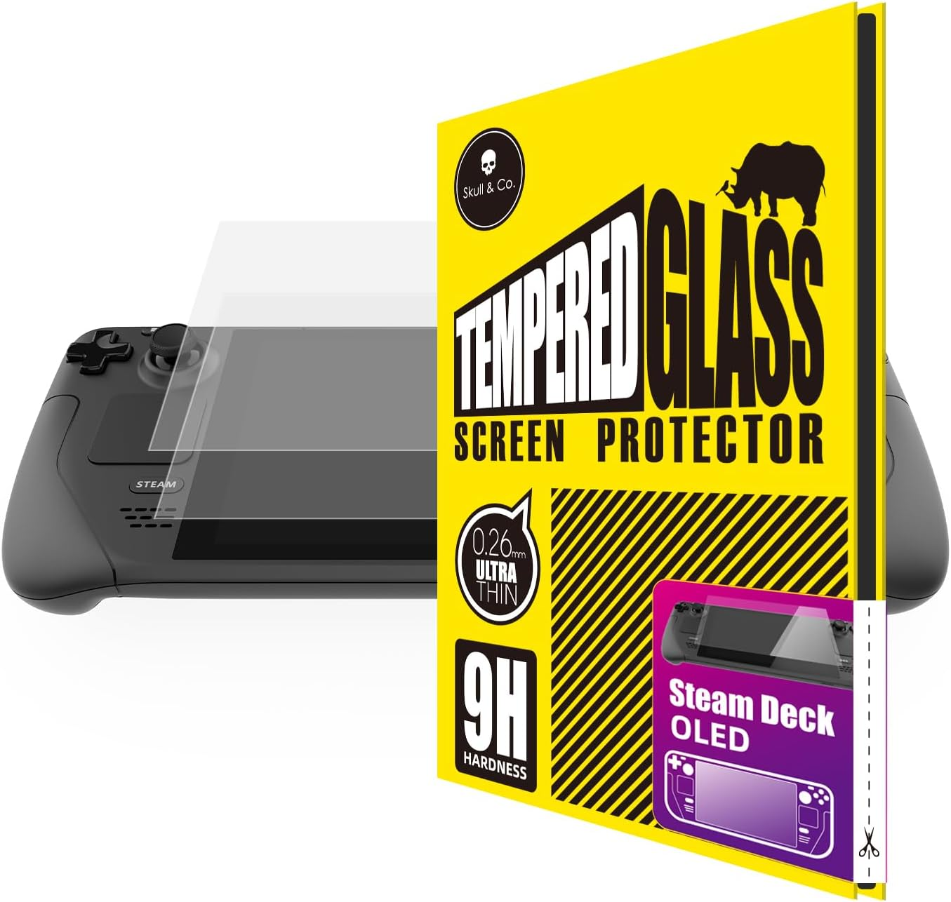 Skull & Co. High Transparency and High Sensitive Tempered Glass Screen Protector for Steam Deck/Steam Deck OLED (2-PACK) image number 6