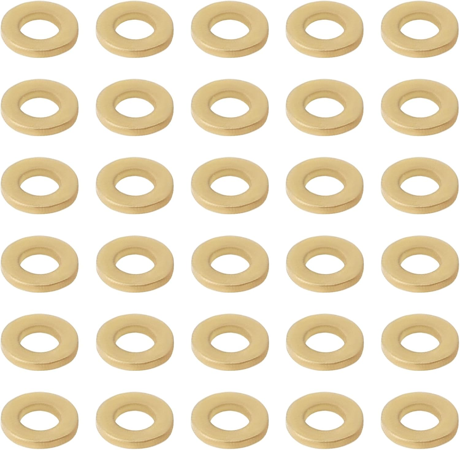 Emagtech 50PCS M1.0 Miniature Brass Washers, Flat Copper Sealing Washers Copper Brass Flat Gaskets Fixing Rings Hardware Fittings image number 6