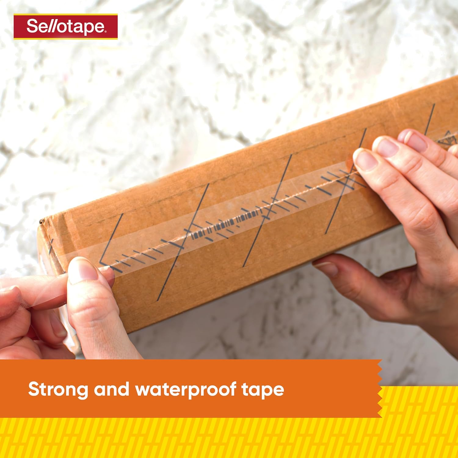 Sellotape Strong Sticky Tape, Pack of 4 Rolls, Refill for Dispenser 18Mm X 66M, Home, School & Office image number 1