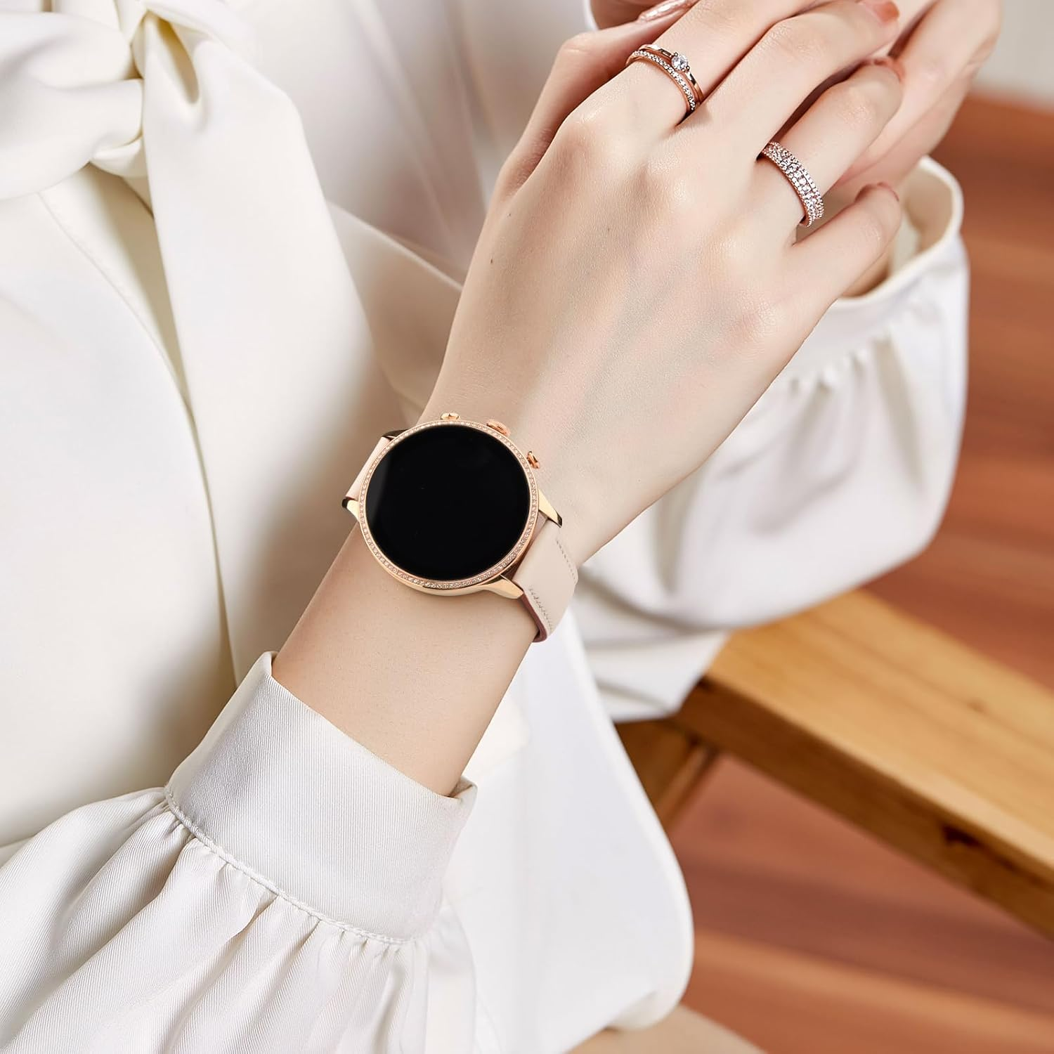 Leonids for Garmin Vivoactive 4S Band/Garmin Venu 3S Band, 18Mm Leather Watch Bands for Garmin Forerunner 265S/265S Music, Forerunner 255S/255S Music, Venu 2S/Vivomove 3S