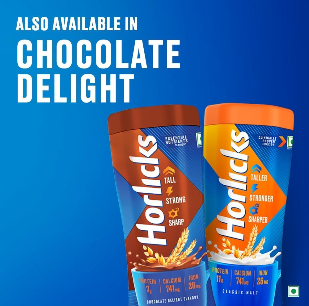 Horlicks Original Classic Malt Plain, 500 Gram image number 1