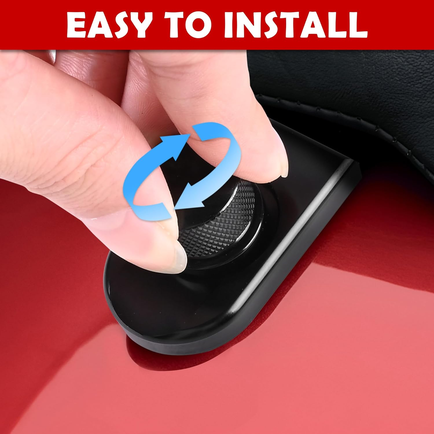 Screw Seat Bolt with Knob Cover Tab Compatible for Harley Davidson Touring 1996-2024 Black 3 image number 4