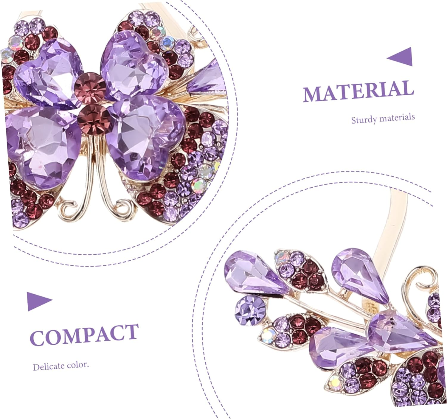 Ipetboom Comb Bridal Headpiece for Wedding Hair Clips for the Bride Vintage Hair Accessories Rhinestone Hair Combs Rhinestone Hairpiece Rhinestone Hairpin Purple Women'S Hair Claw Metal Rhinestones