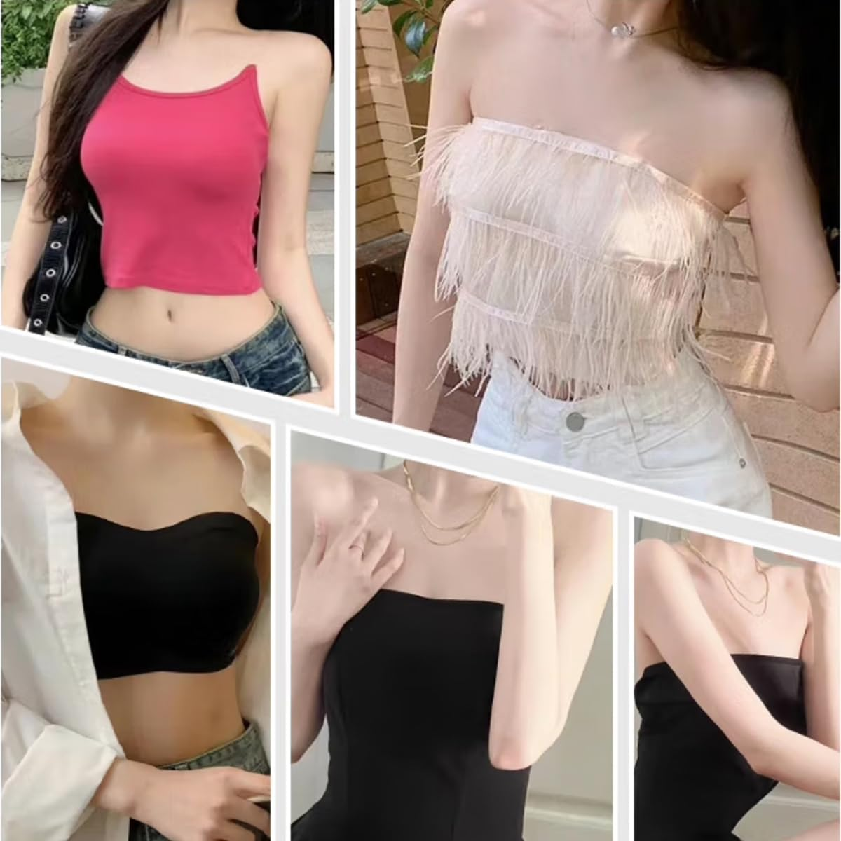 Clear Bra Straps, Skin-Friendly, Exposed Invisible Non-Slip, Detachable and Adjustable Bra Straps Soft for Strapless Bra, 2 Pairs