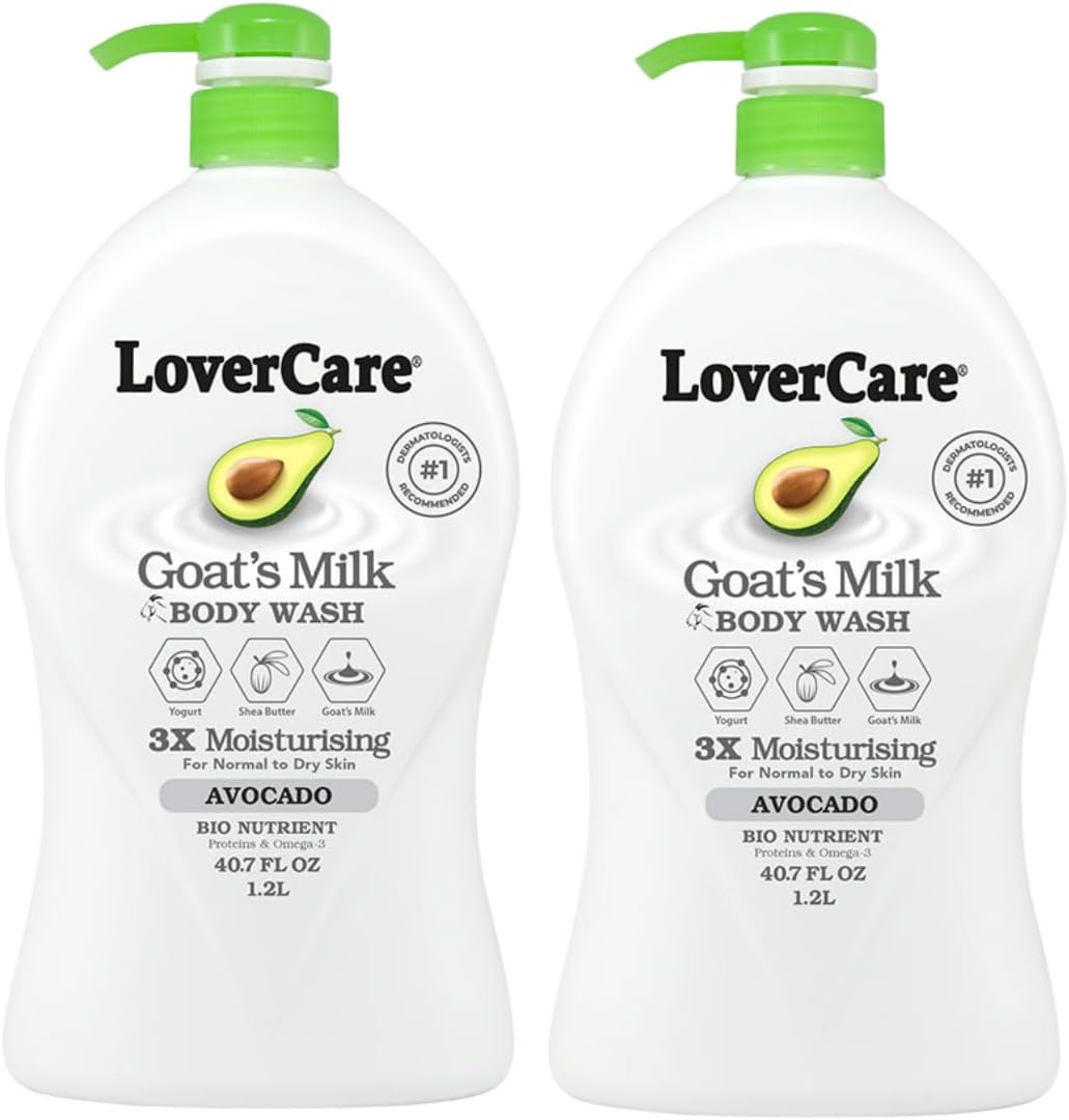 Pack of 2 - Lovercare Goat'S Milk Body Wash with Avocado, 1.2 L
