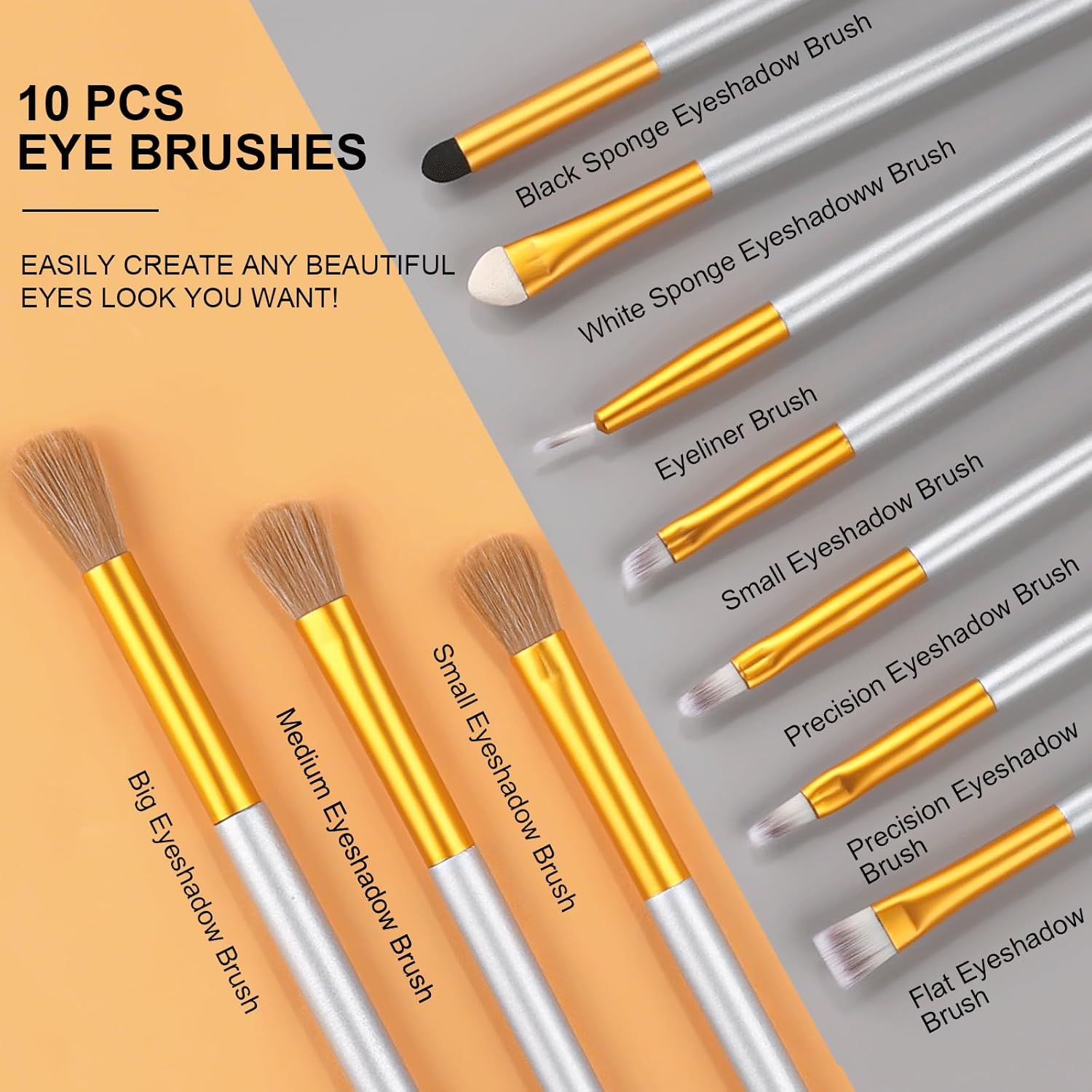 VANDER Make up Brushes, LIFE 24Pcs Premium Cosmetic Makeup Brush Set for Foundation Blending Blush Concealer Eye Shadow, Cruelty-Free Synthetic Fiber Bristles, Travel Makeup Bag Included, Champagne