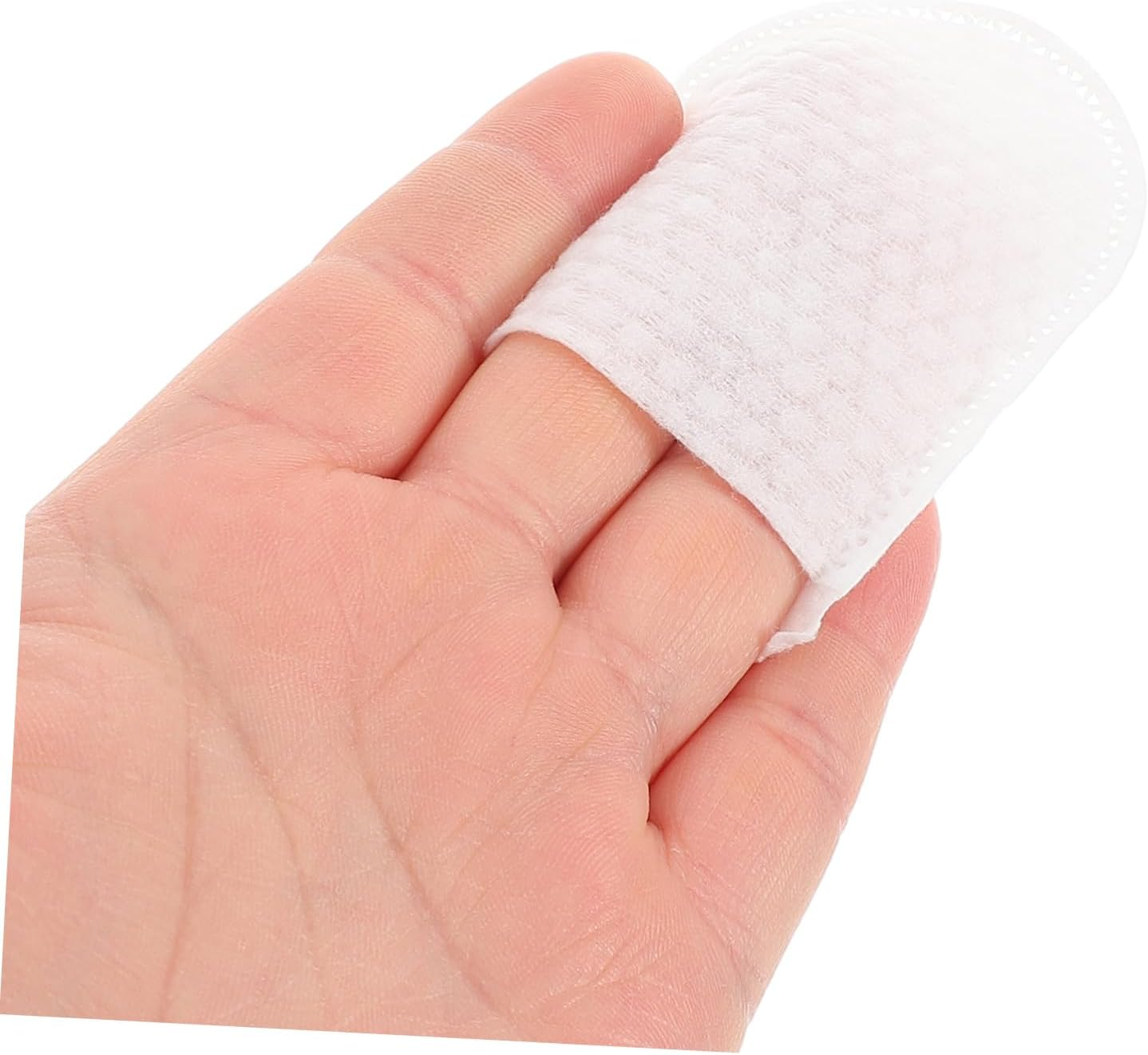 120Pcs Soft Cotton Rounds for Face Reusable Makeup Remover Pads U-Shaped Pocket for Travel image number 4